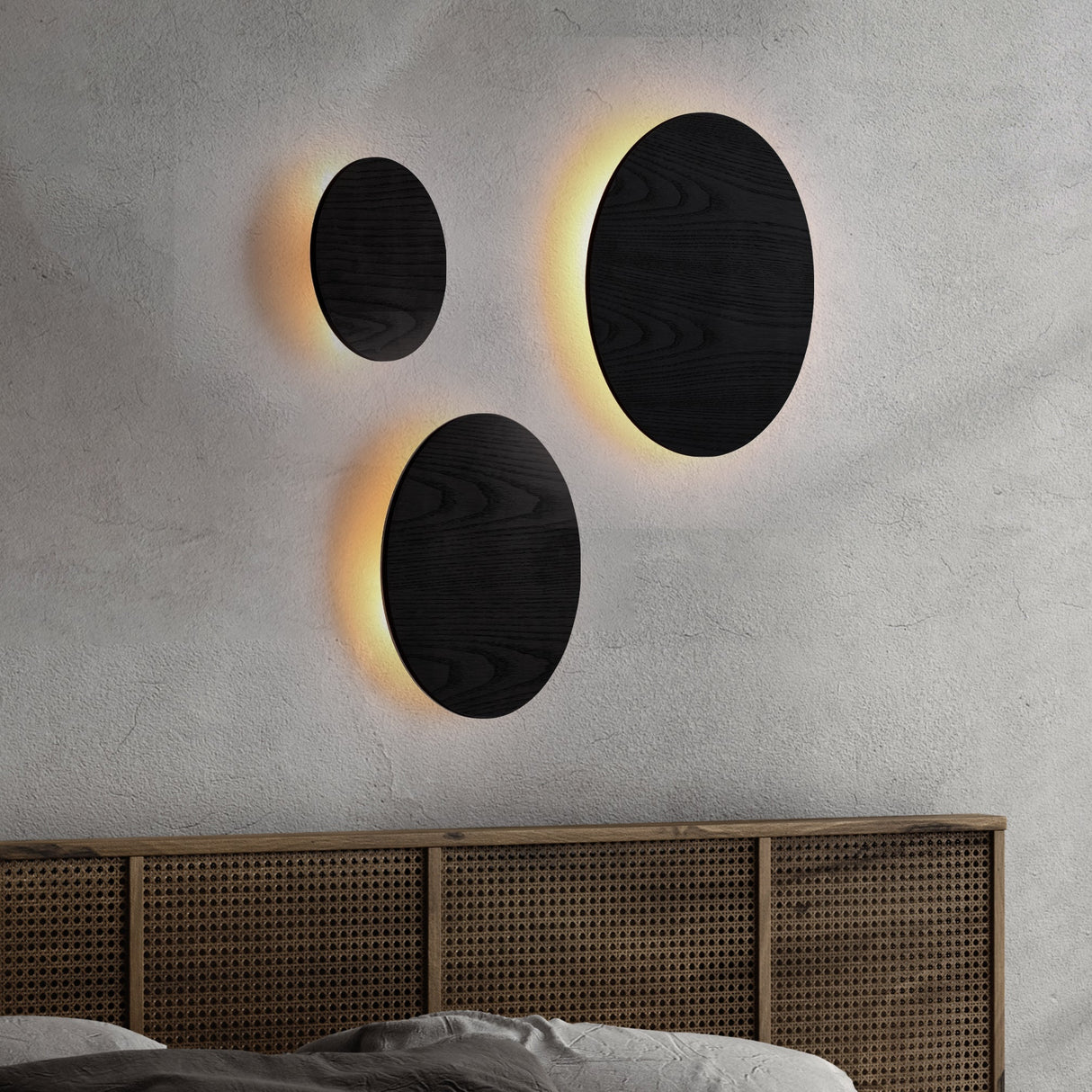 Lori Vegglampe Ø40 Svart Tre