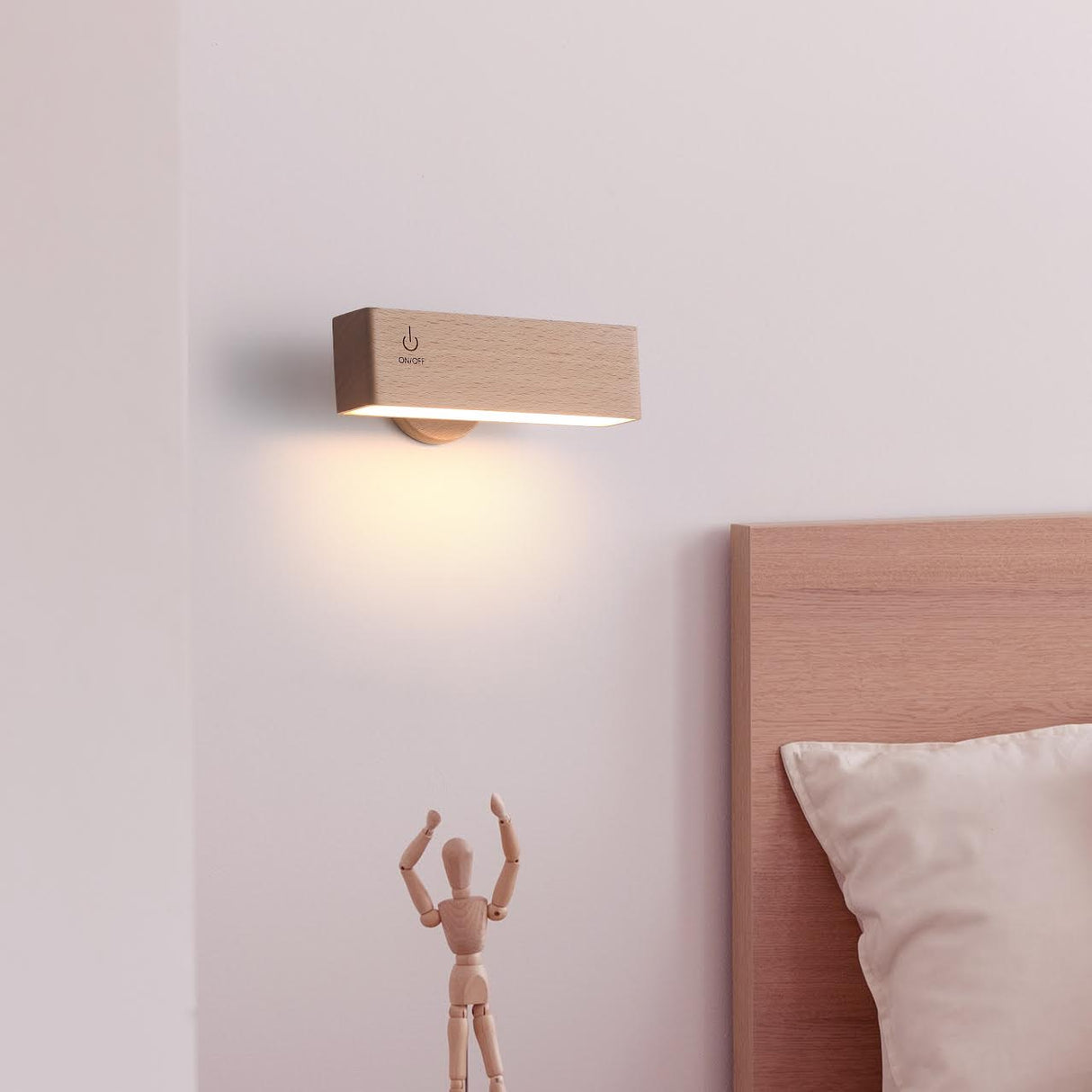 Berk Trådløs Vegglampe Lys Bjørk