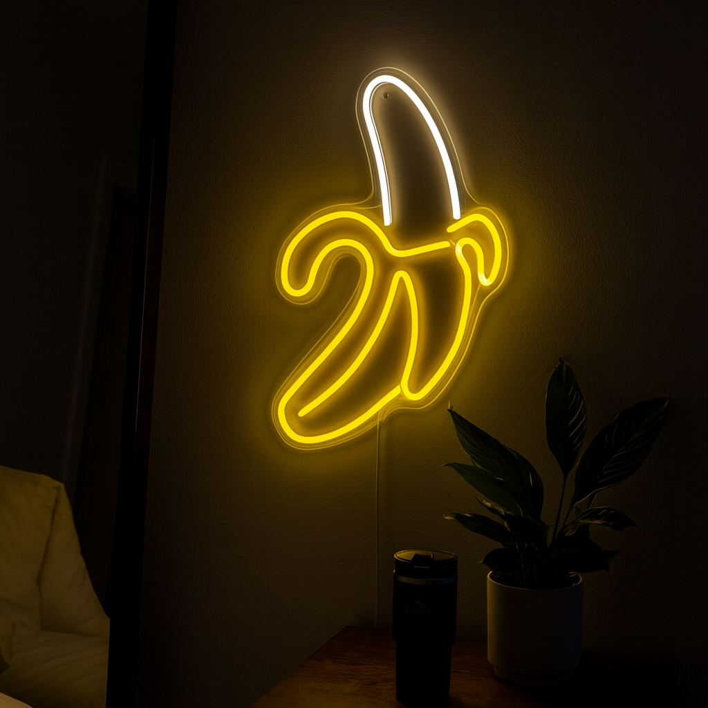 Banana Neon Vegglampe
