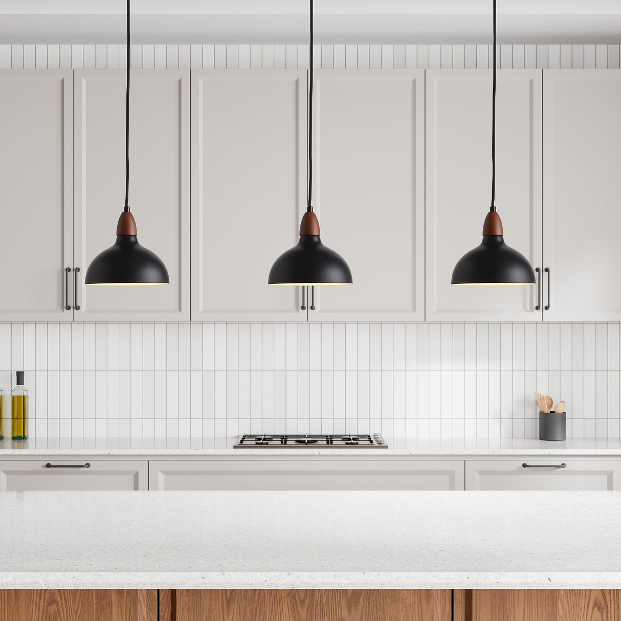 3 Oak Taklampa Ø19 Svart