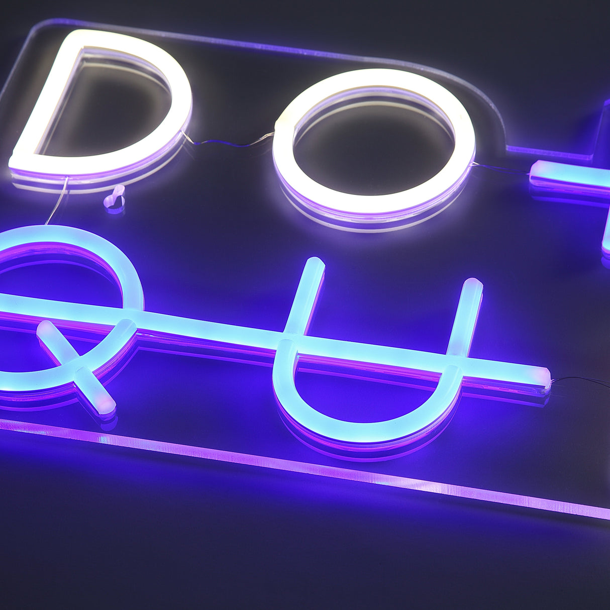 Don't Quit Neon Vägglampa Blå-Lampconcept.se