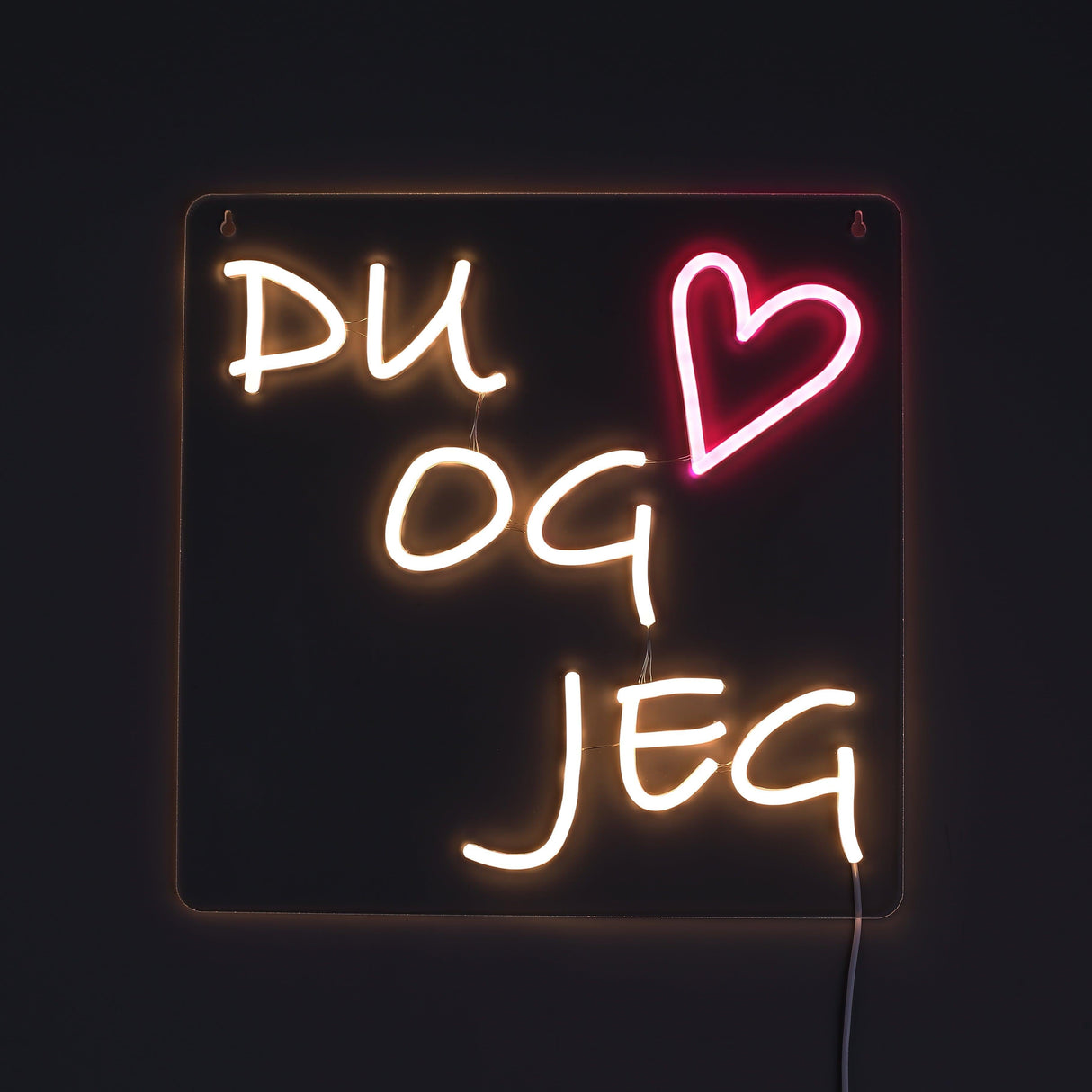 Du Og Jeg Neon Væglampe
