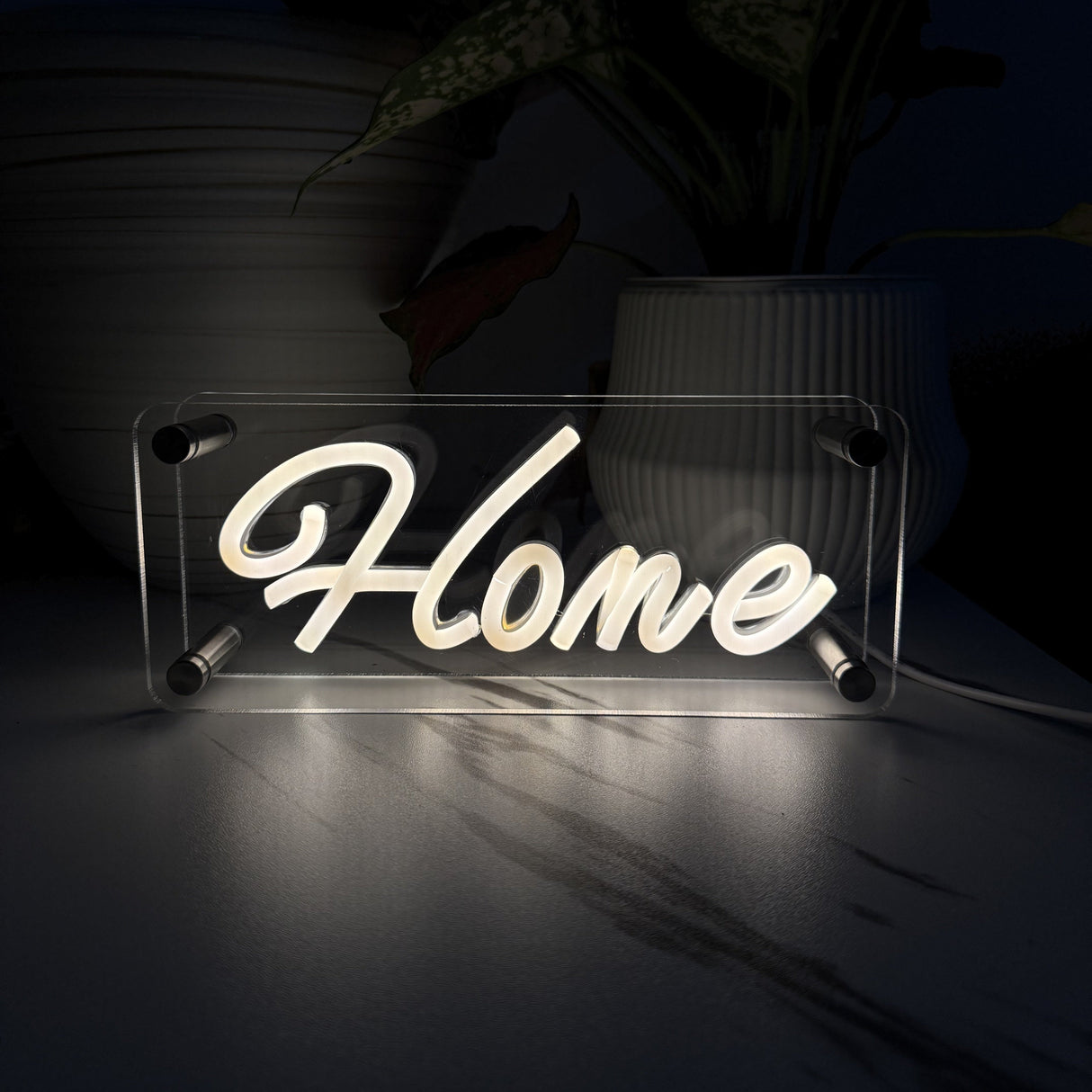Home LED Neon Box Bordlampe