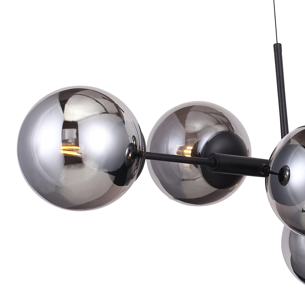 Lugano Langbordslampe Svart/Smoke