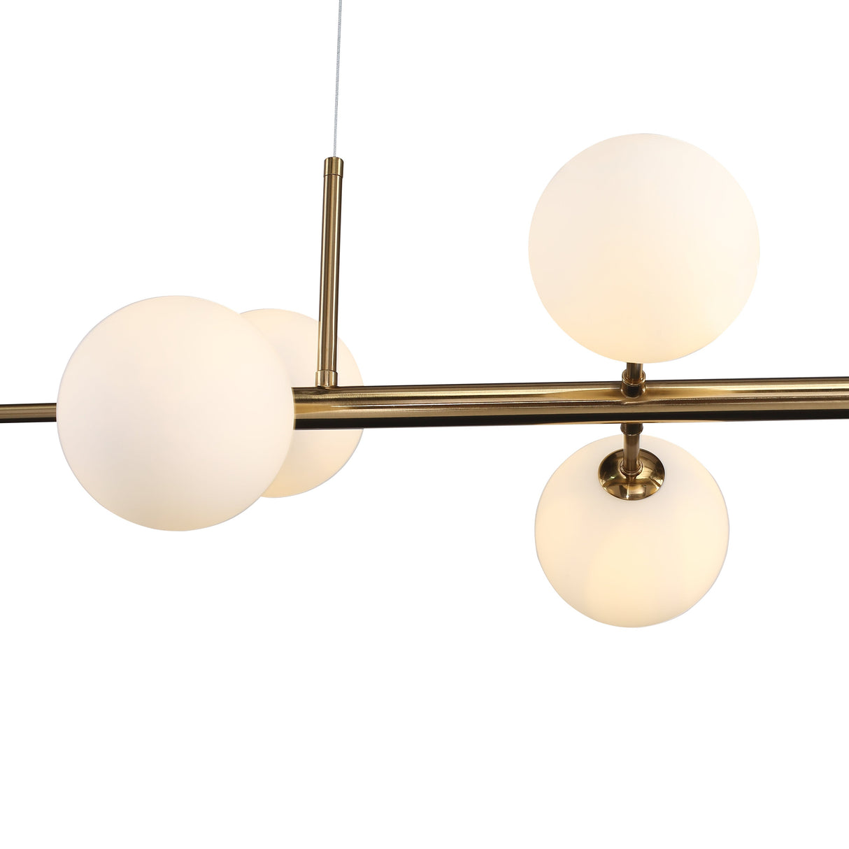 Seti Langbordslampe Børstet Messing/Opal