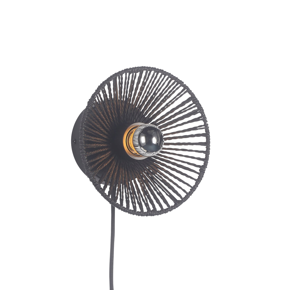 Wave Vägglampa Ø20 Sort-Lampconcept.se