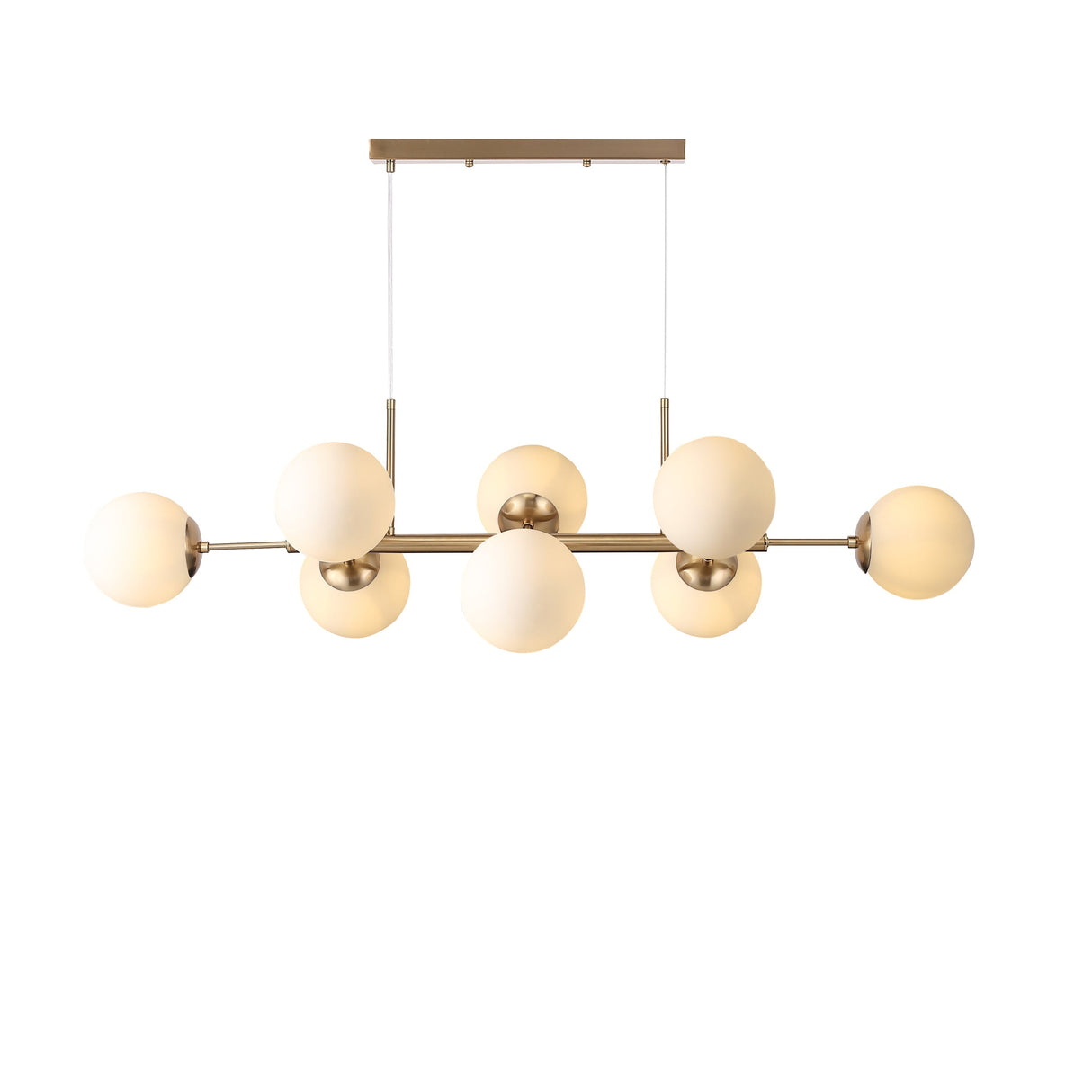 Lugano Langbordslampe Messing/Opal