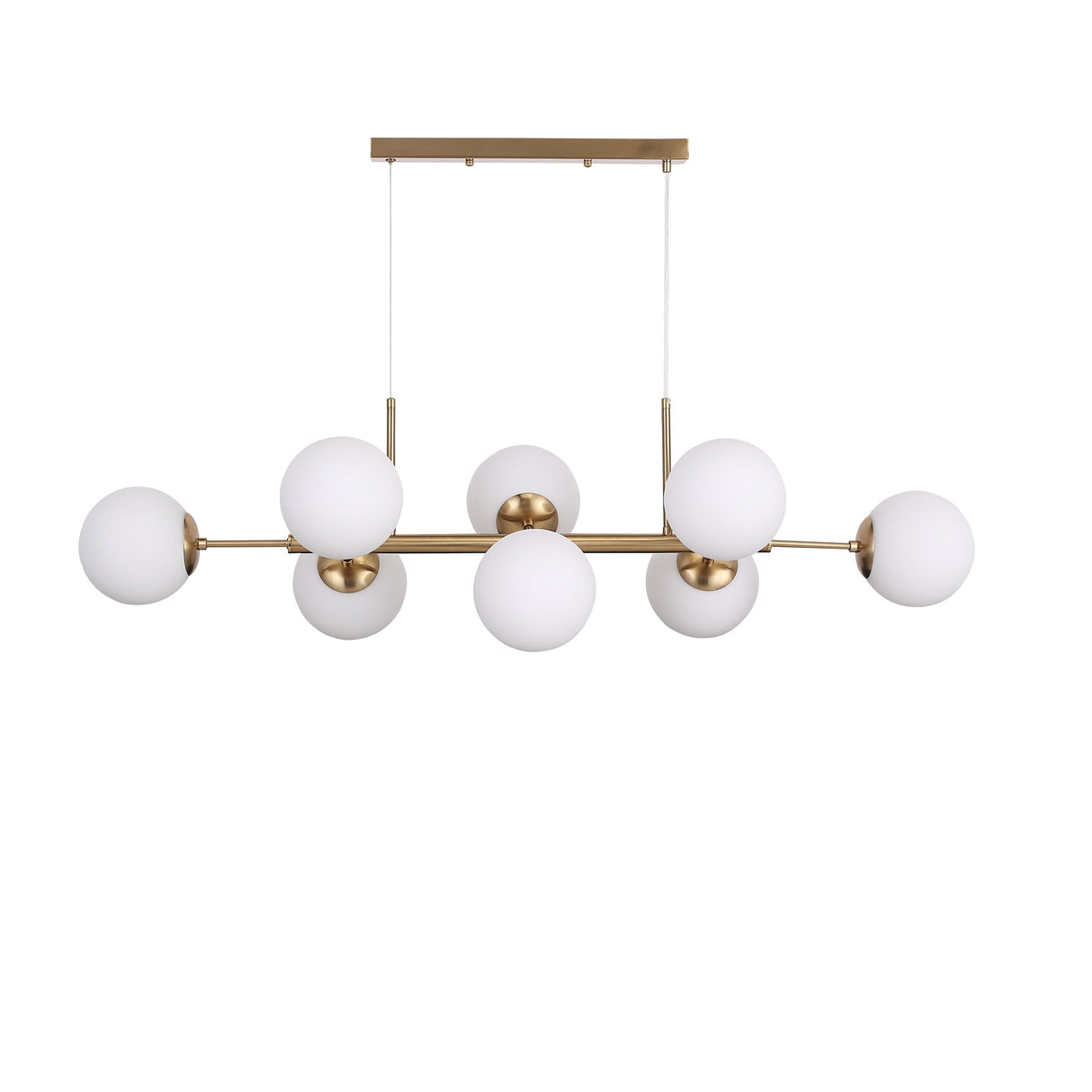Lugano Langbordslampe Messing/Opal