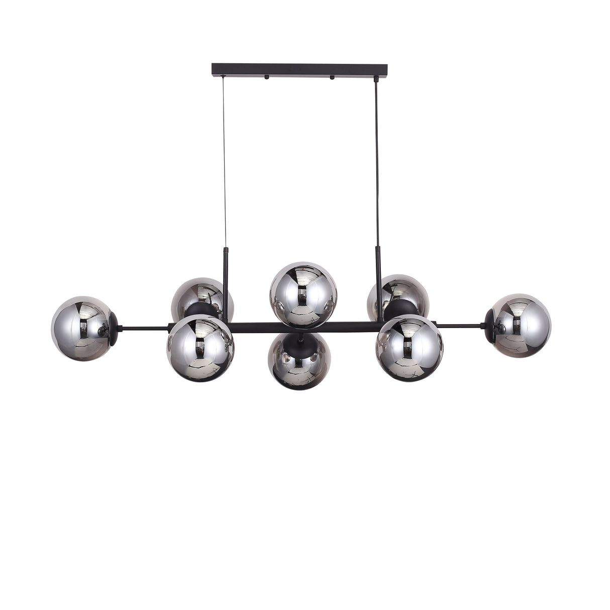 Lugano Langbordslampe Svart/Smoke