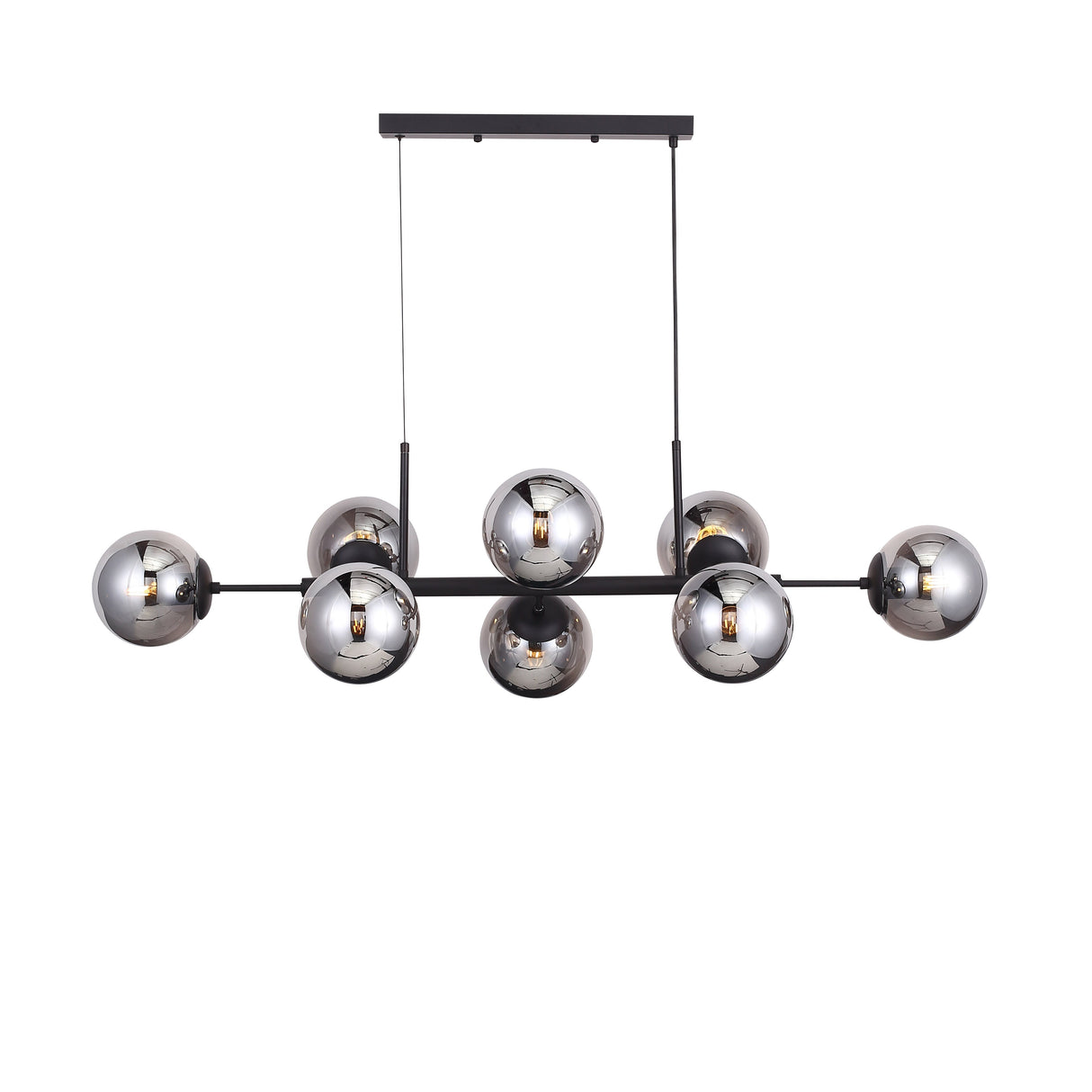 Lugano Langbordslampe Svart/Smoke