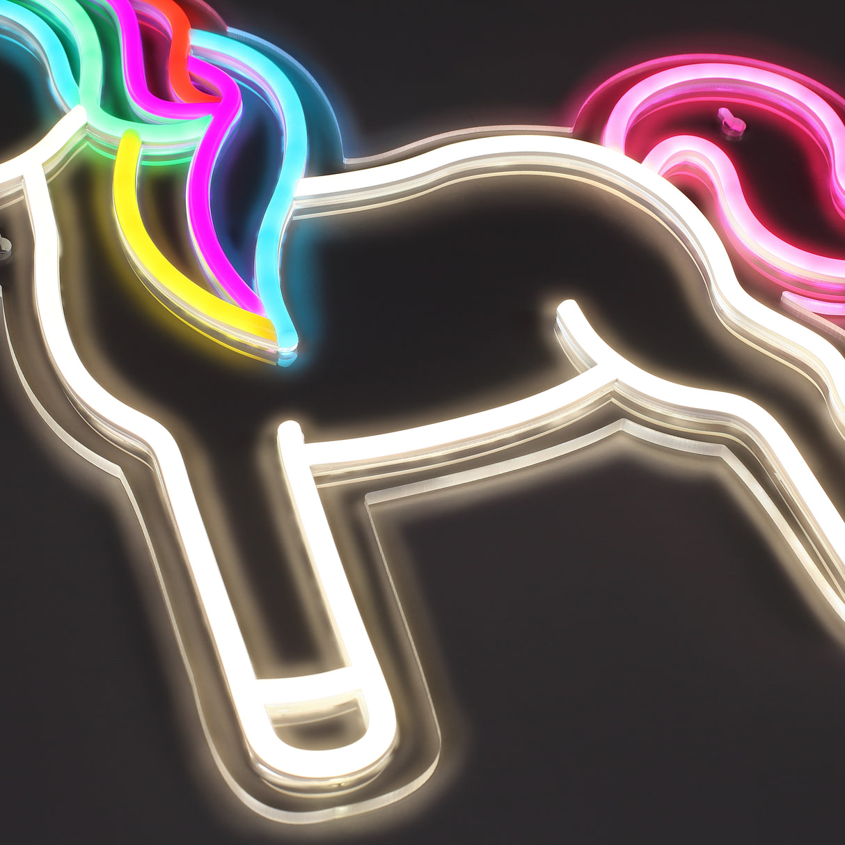 Unicorn Mama Neon Vegglampe