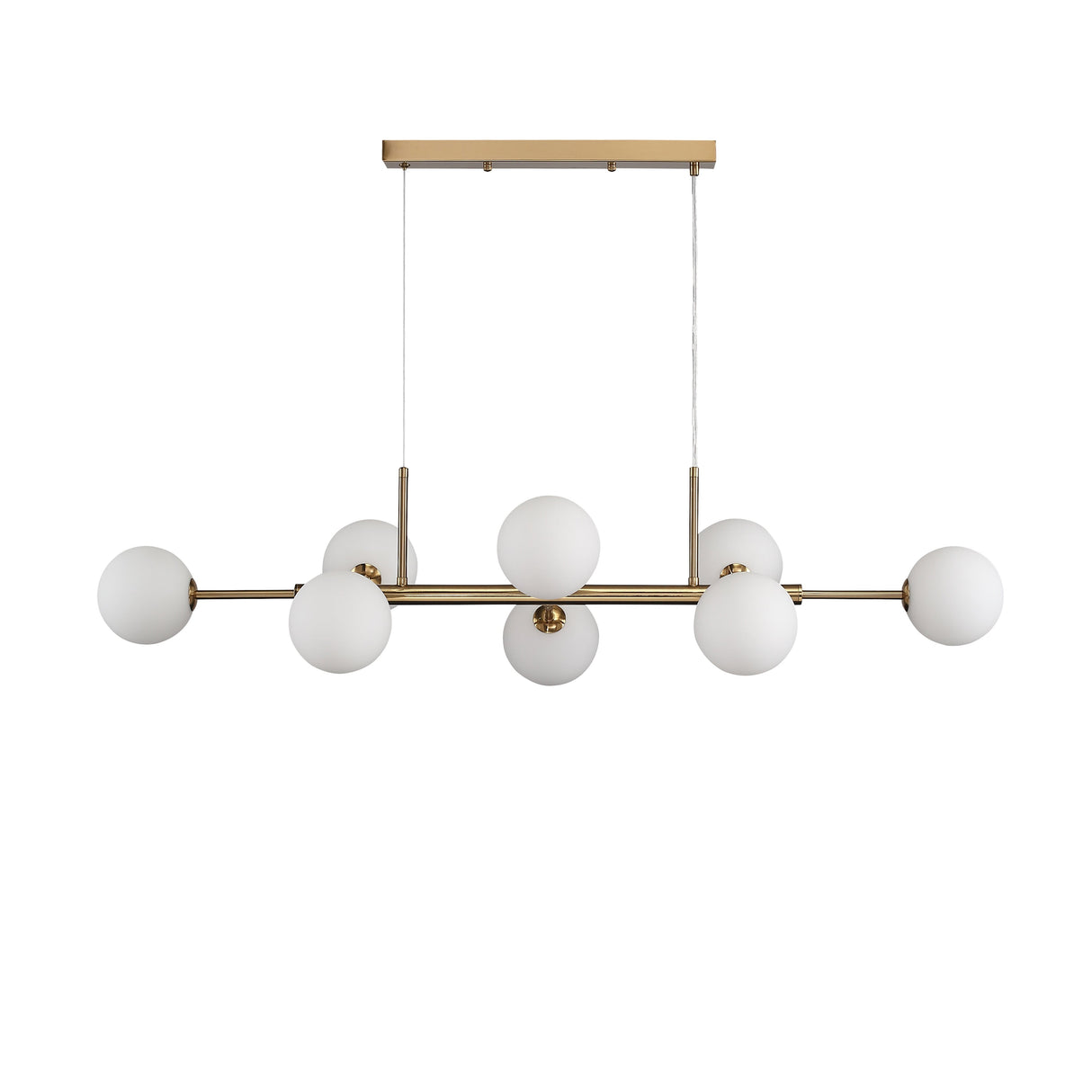 Seti Langbordslampe Børstet Messing/Opal