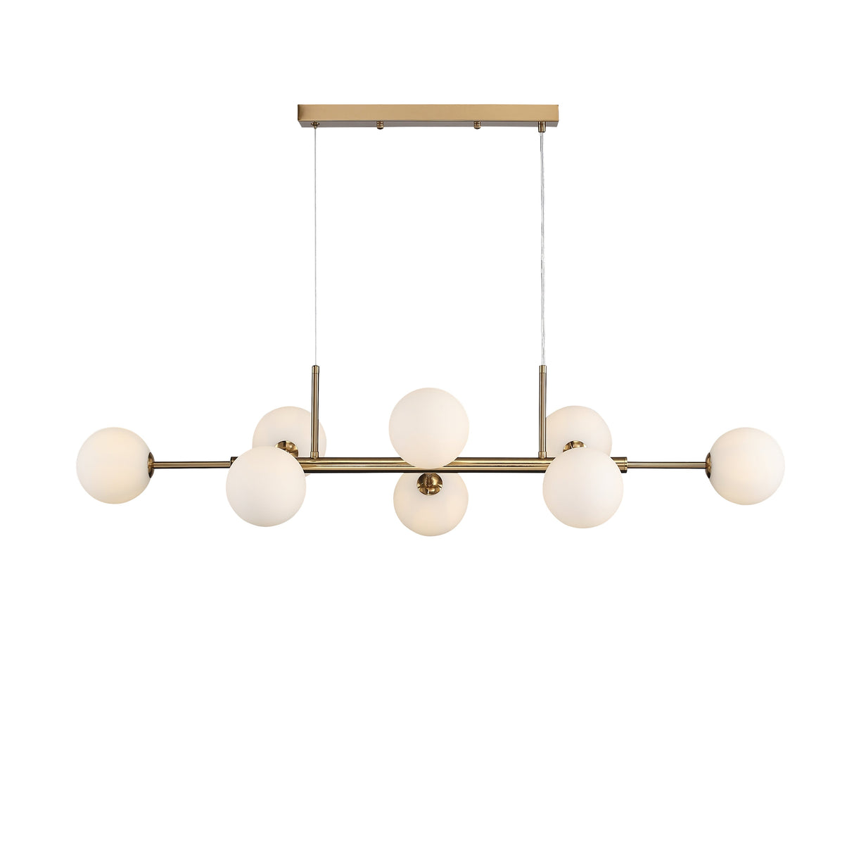 Seti Langbordslampe Børstet Messing/Opal