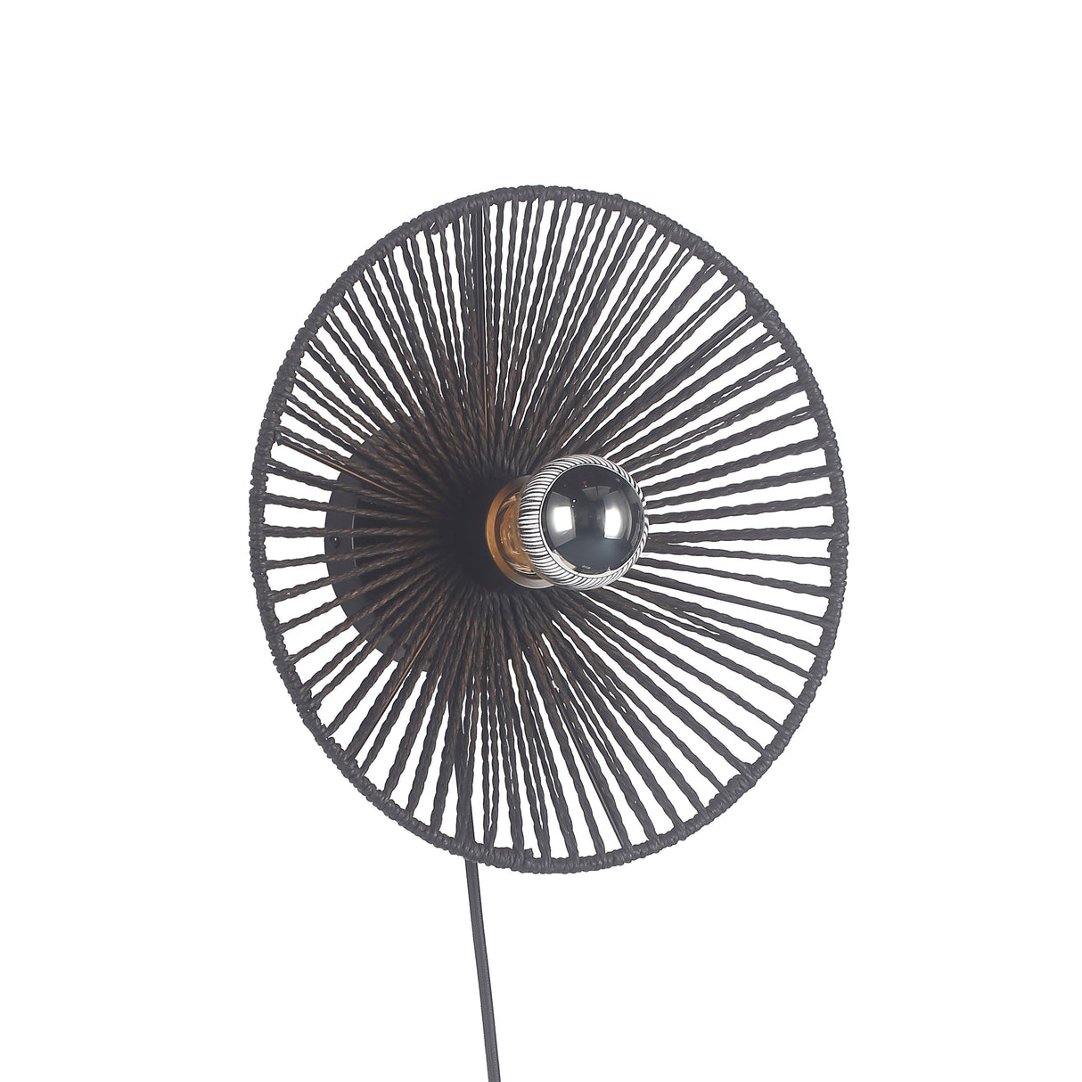 Wave Vägglampa Ø30 Sort-Lampconcept.se