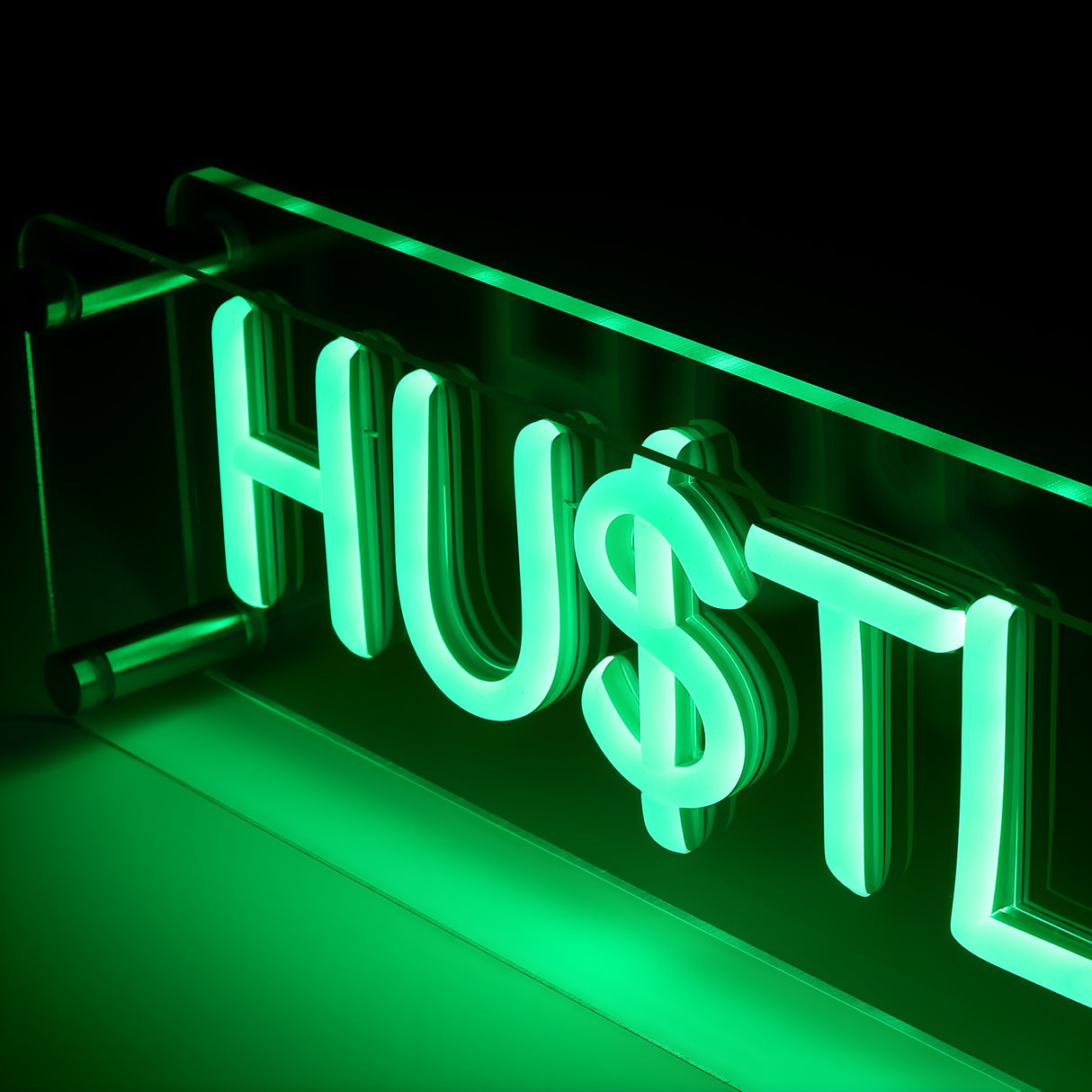 Hustle LED Neon Box Bordlampe