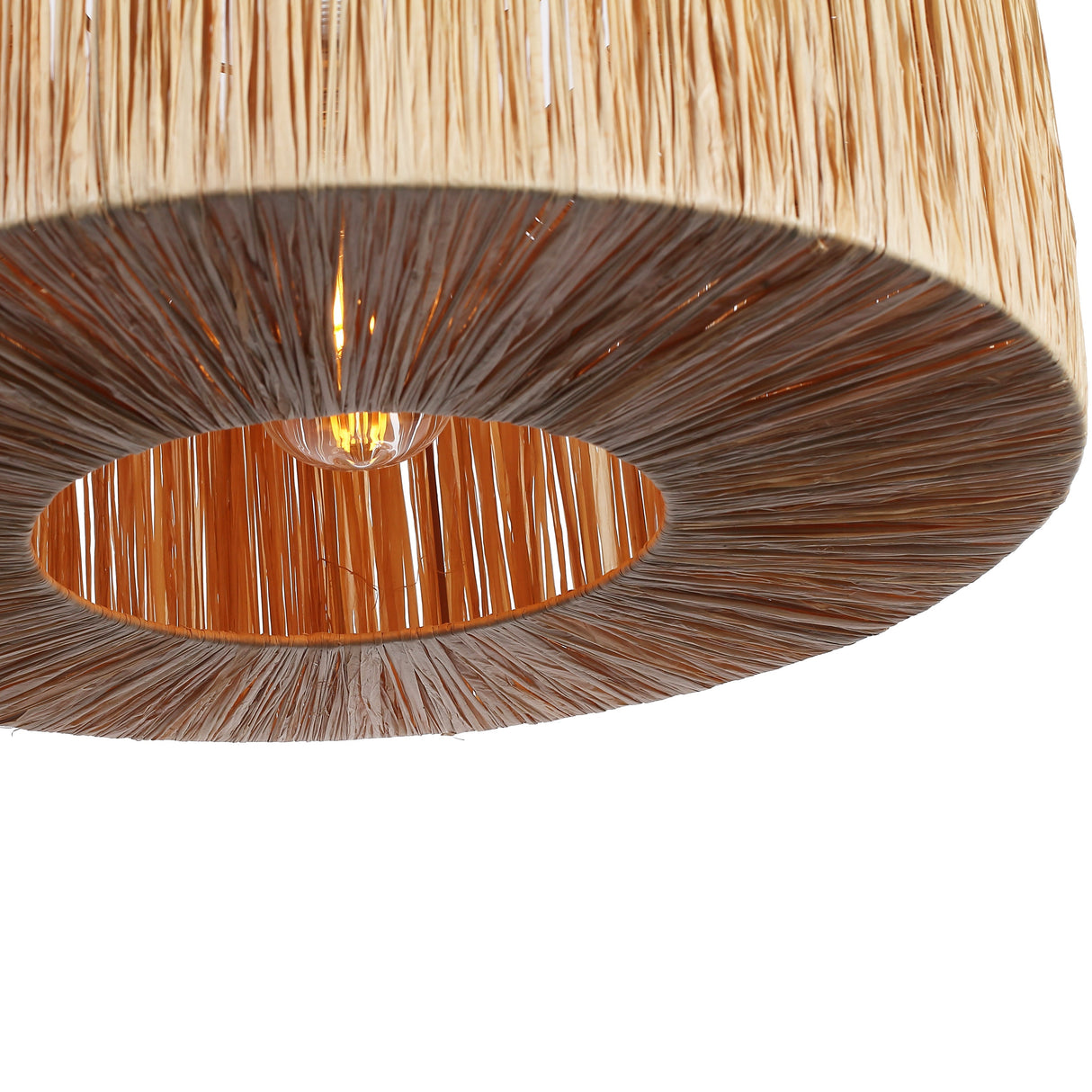 Raffia Taklampe Ø46