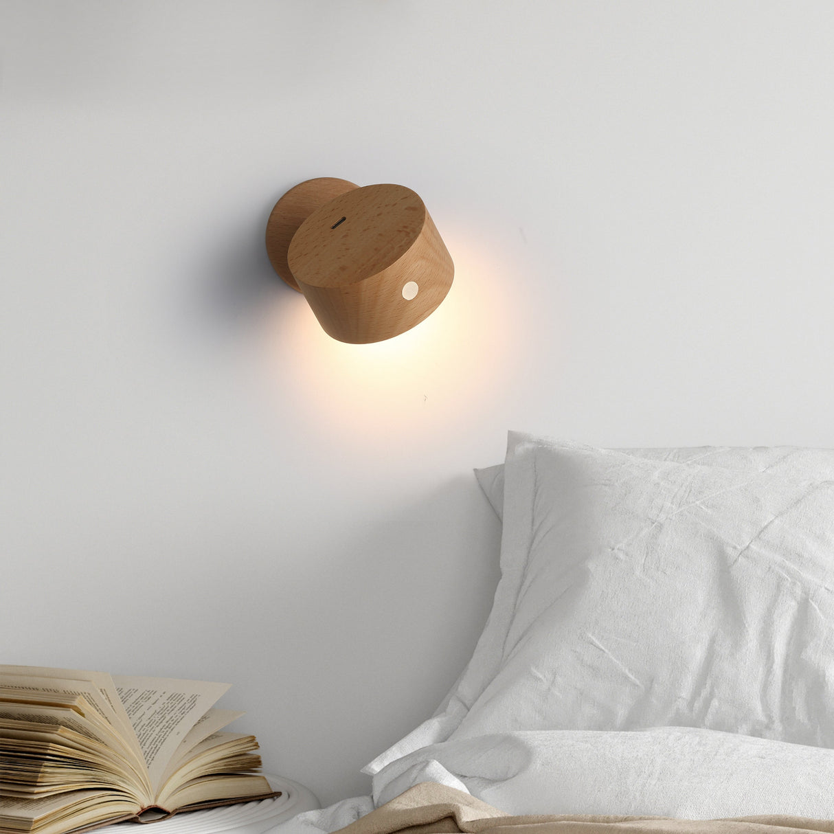 Bjørk Trådløs Vegglampe Lys