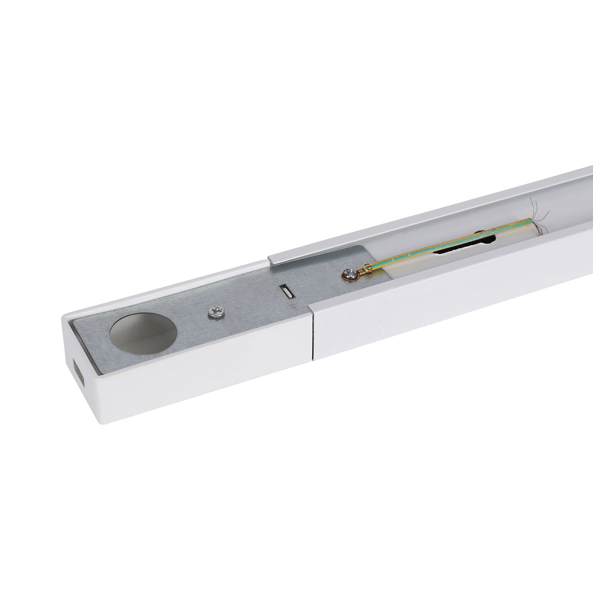 Strømskinne 1-faset 2 m hvit