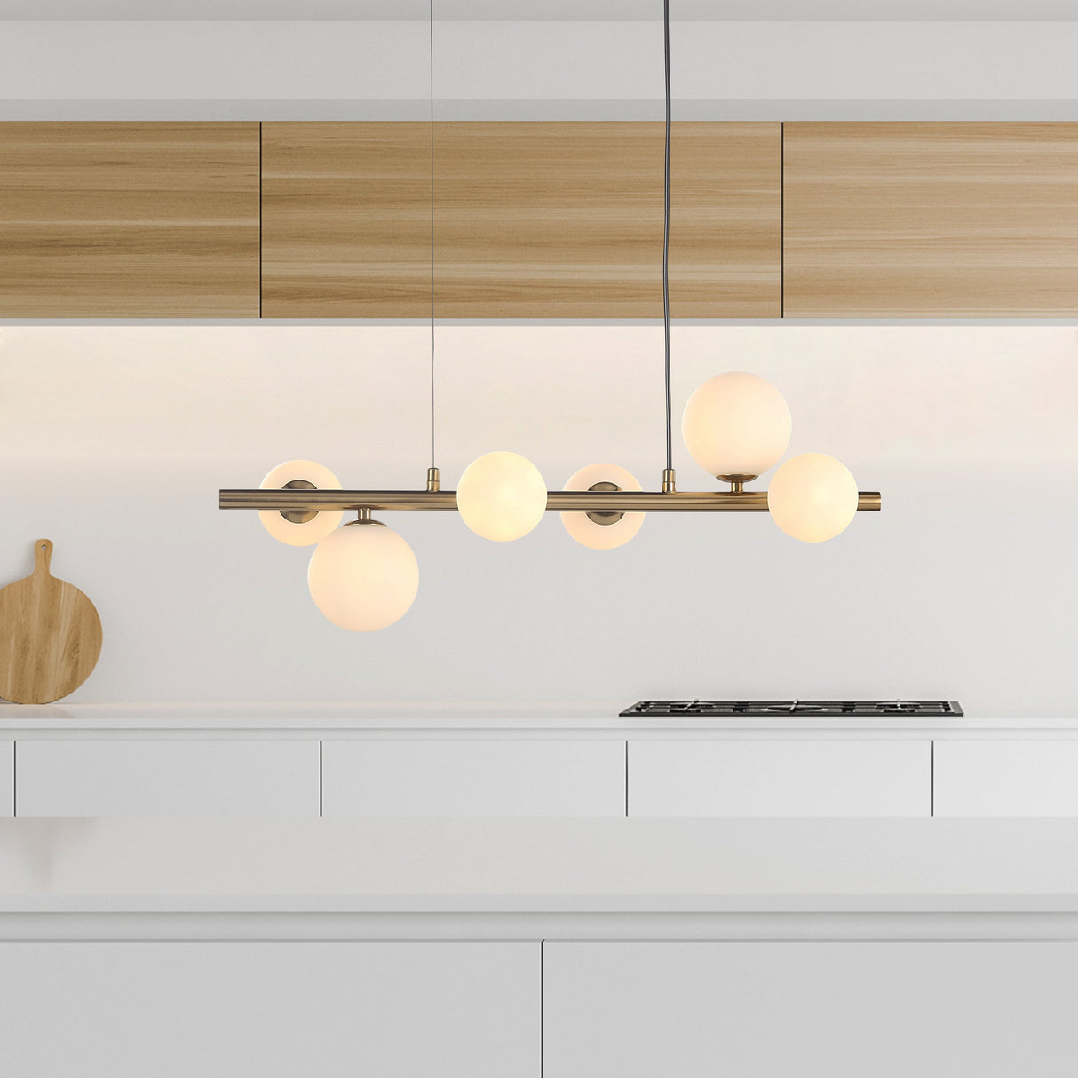 Valencia Small Langbordslampe 63cm Messing/Opal