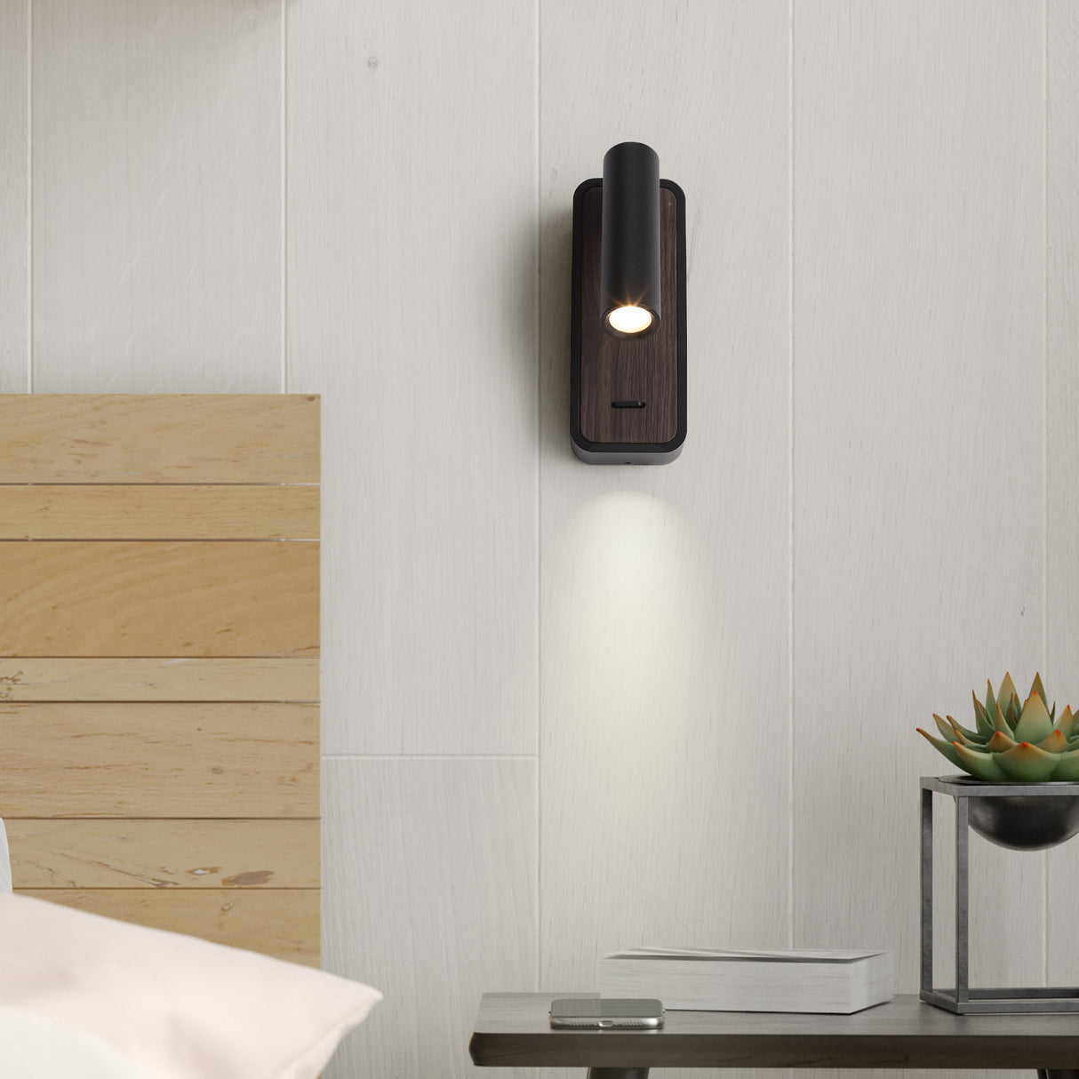 Danta Vegglampe Svart/Trelook