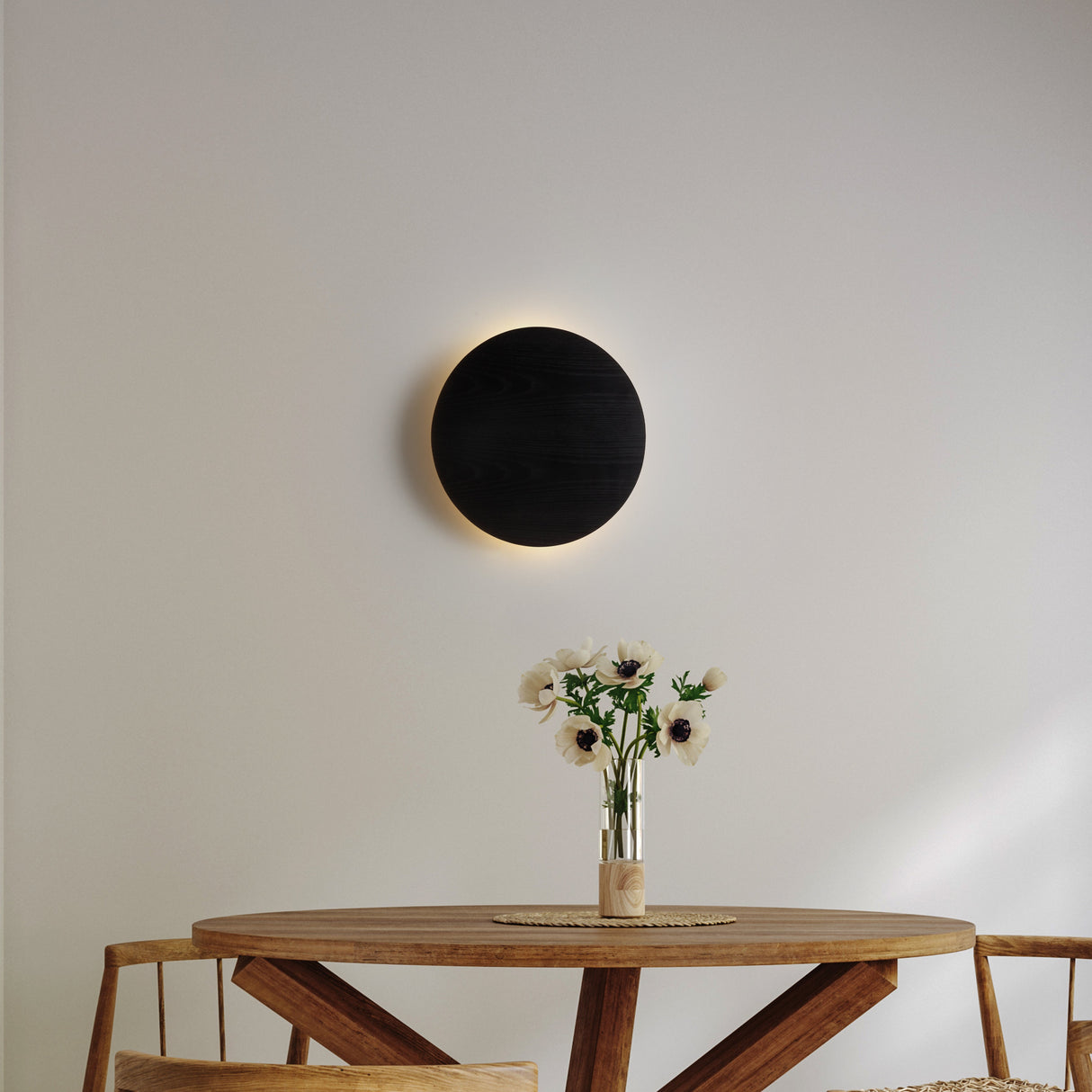 Lori Vegglampe Ø40 Svart Tre