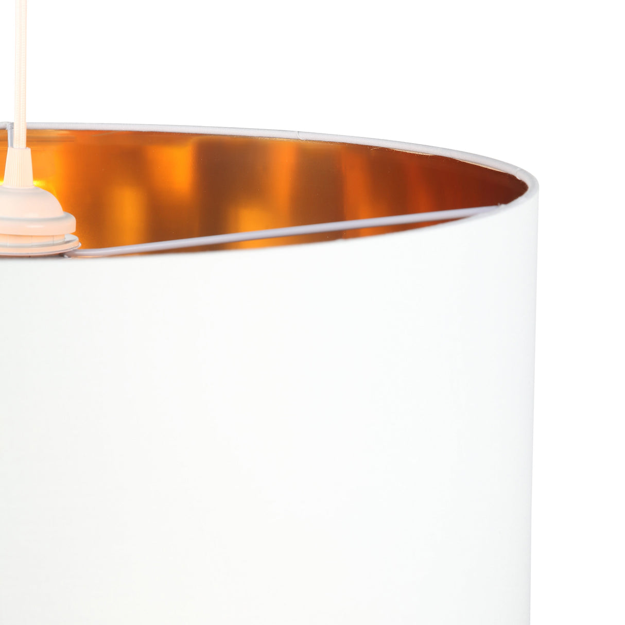 Drum Pendel Ø50 Hvit/Messing