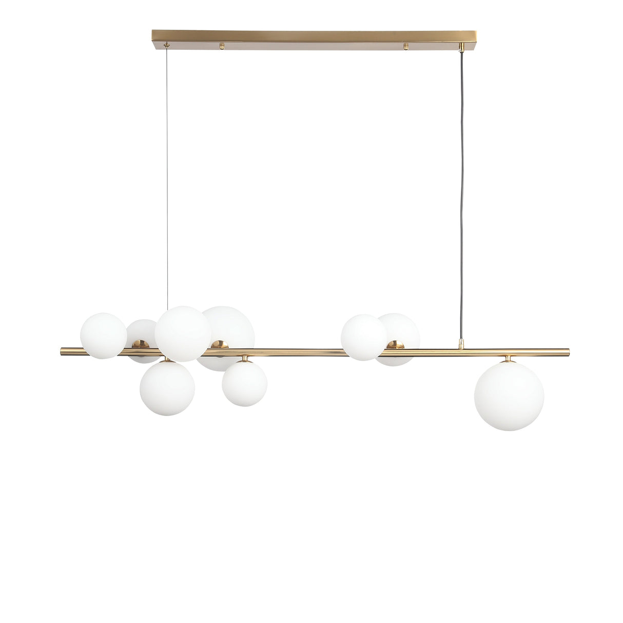 Florence Långbord Taklampa Mässing/Opal-Lampconcept.se