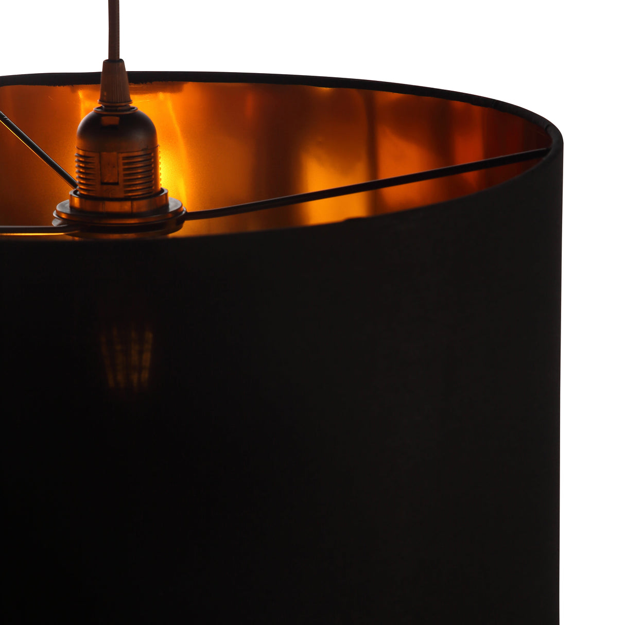 Drum Pendel Ø40 Svart/Messing