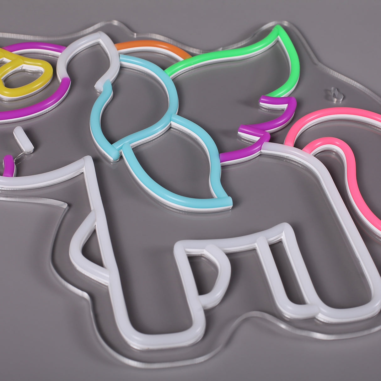 Unicorn Baby Neon Vegglampe