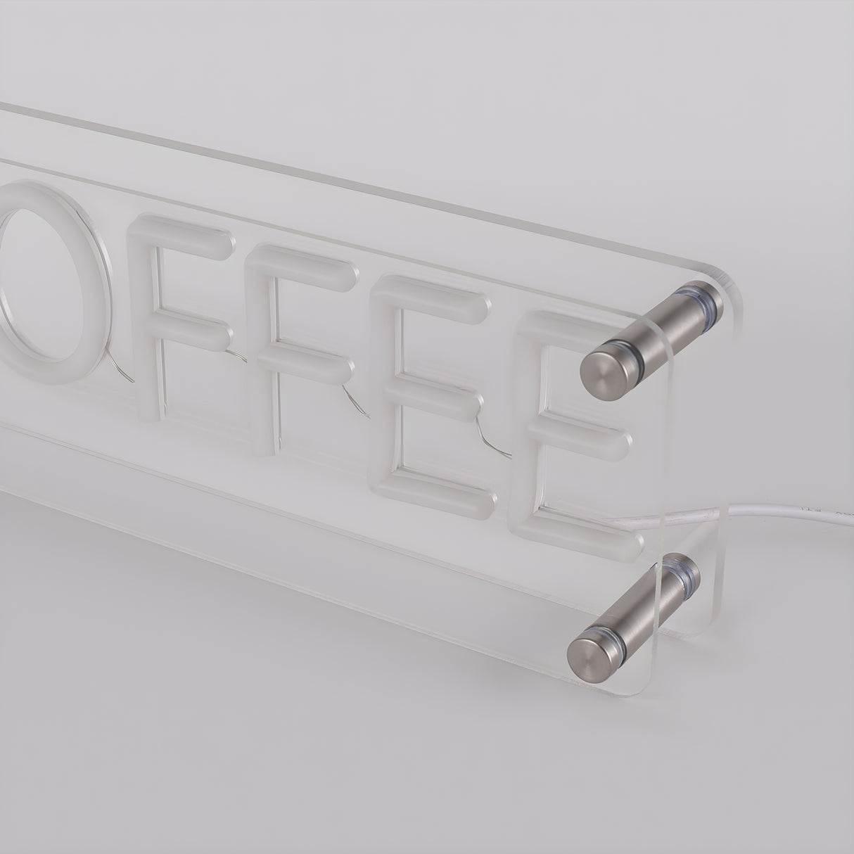 Coffee LED Neon Box Bordlampe