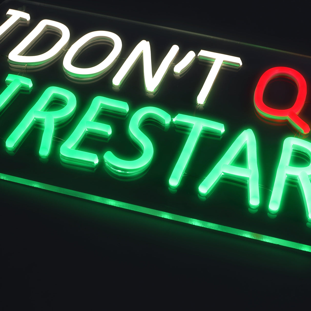 I Dont Quit I Restart Neon Vägglampa-Lampconcept.se
