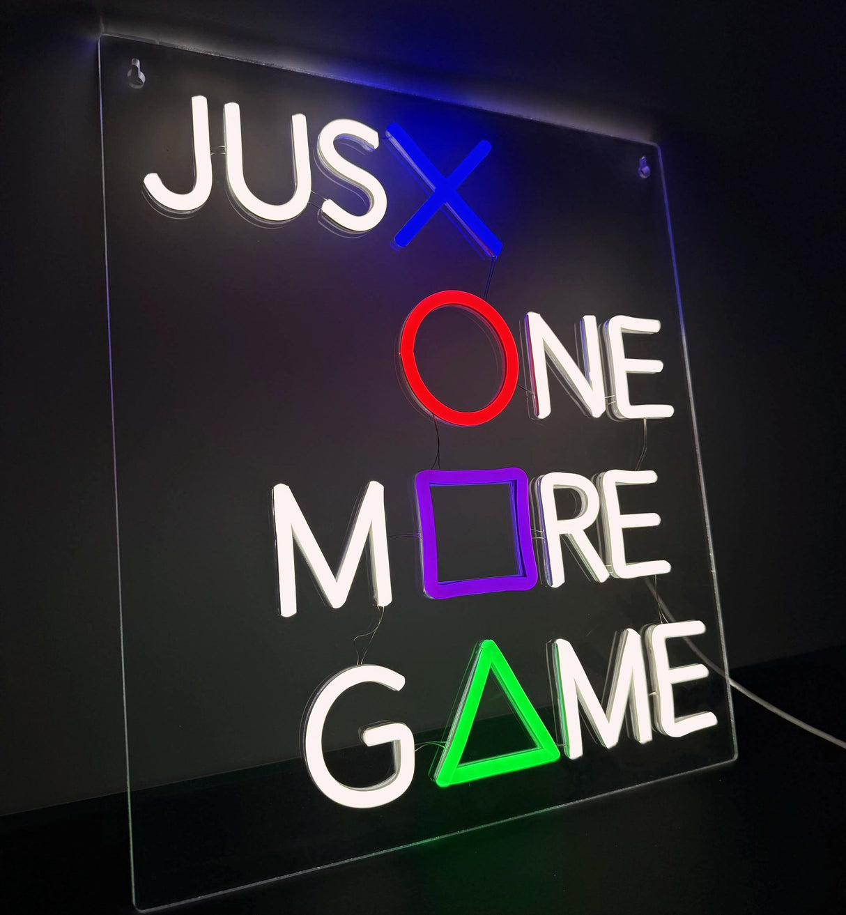 Just One More Game Neon Vegglampe