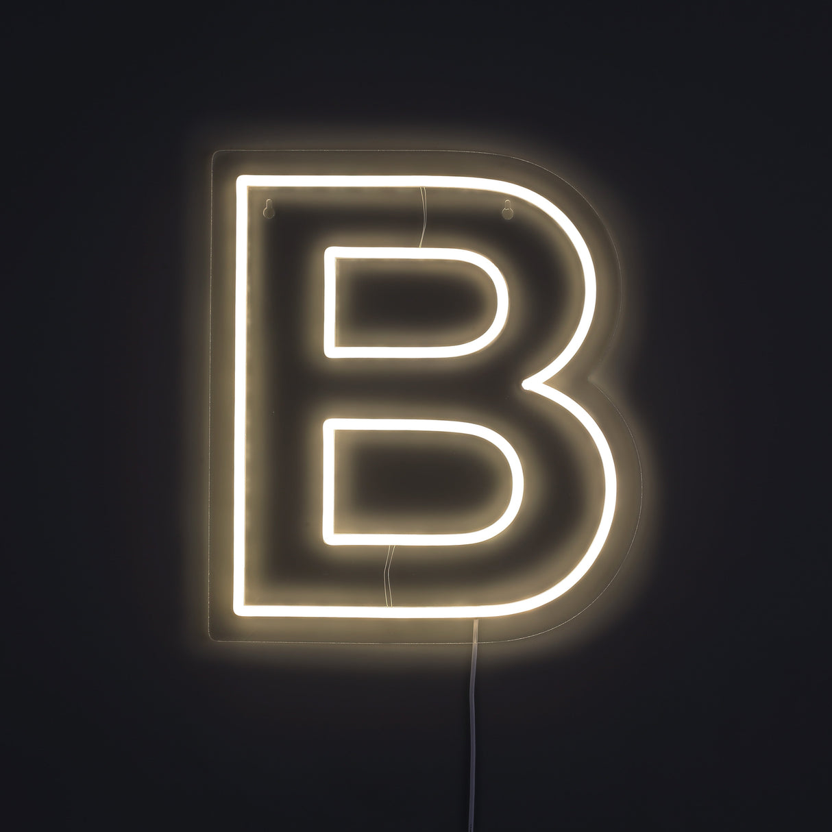 Bokstav B Neon Vegglampe