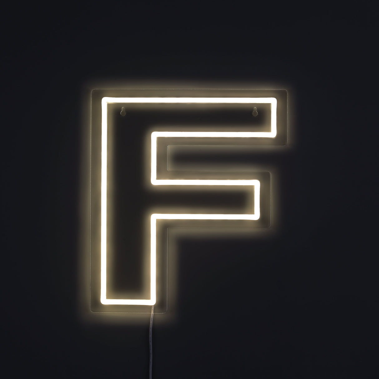 Bokstav F Neon Vegglampe