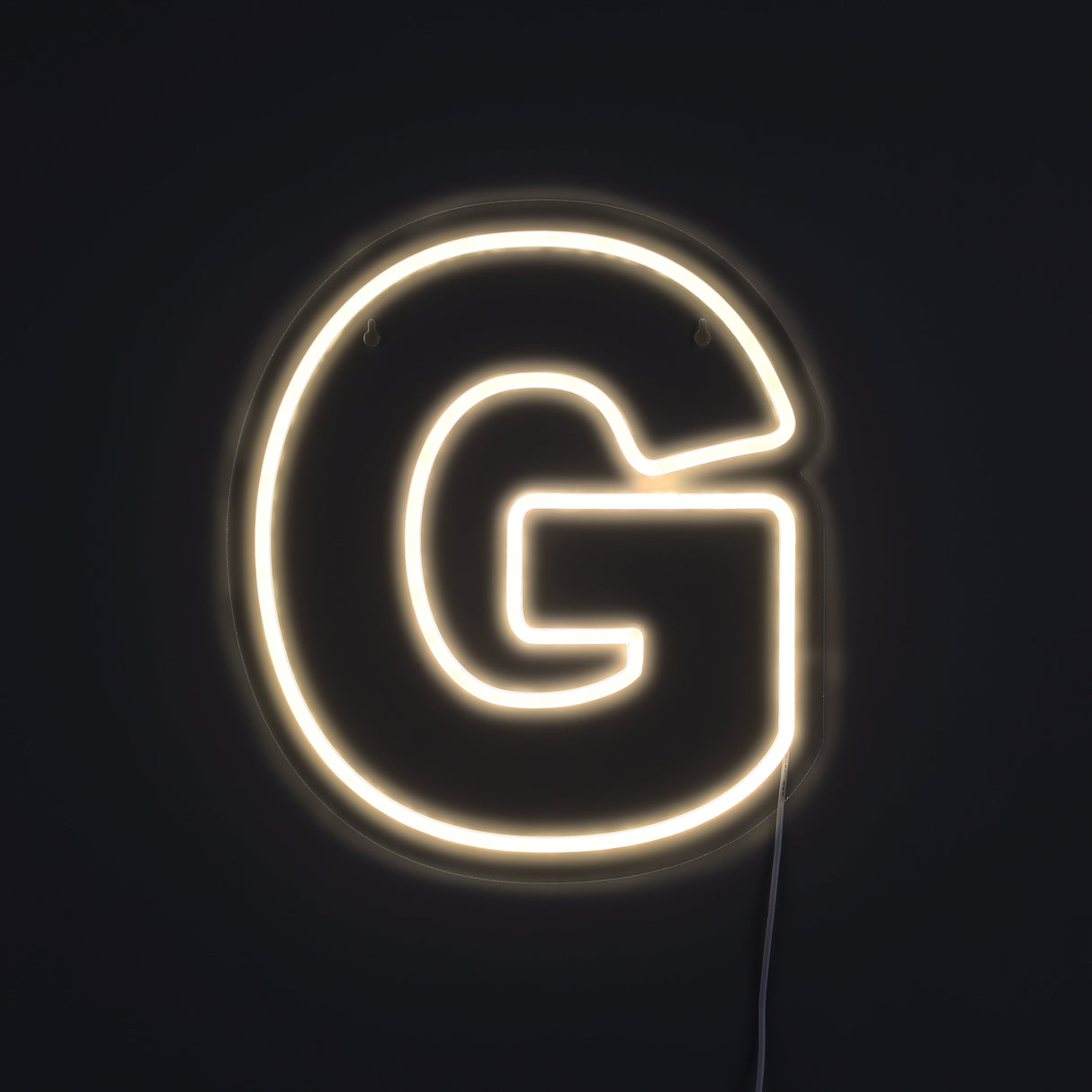 Bokstav G Neon Vegglampe