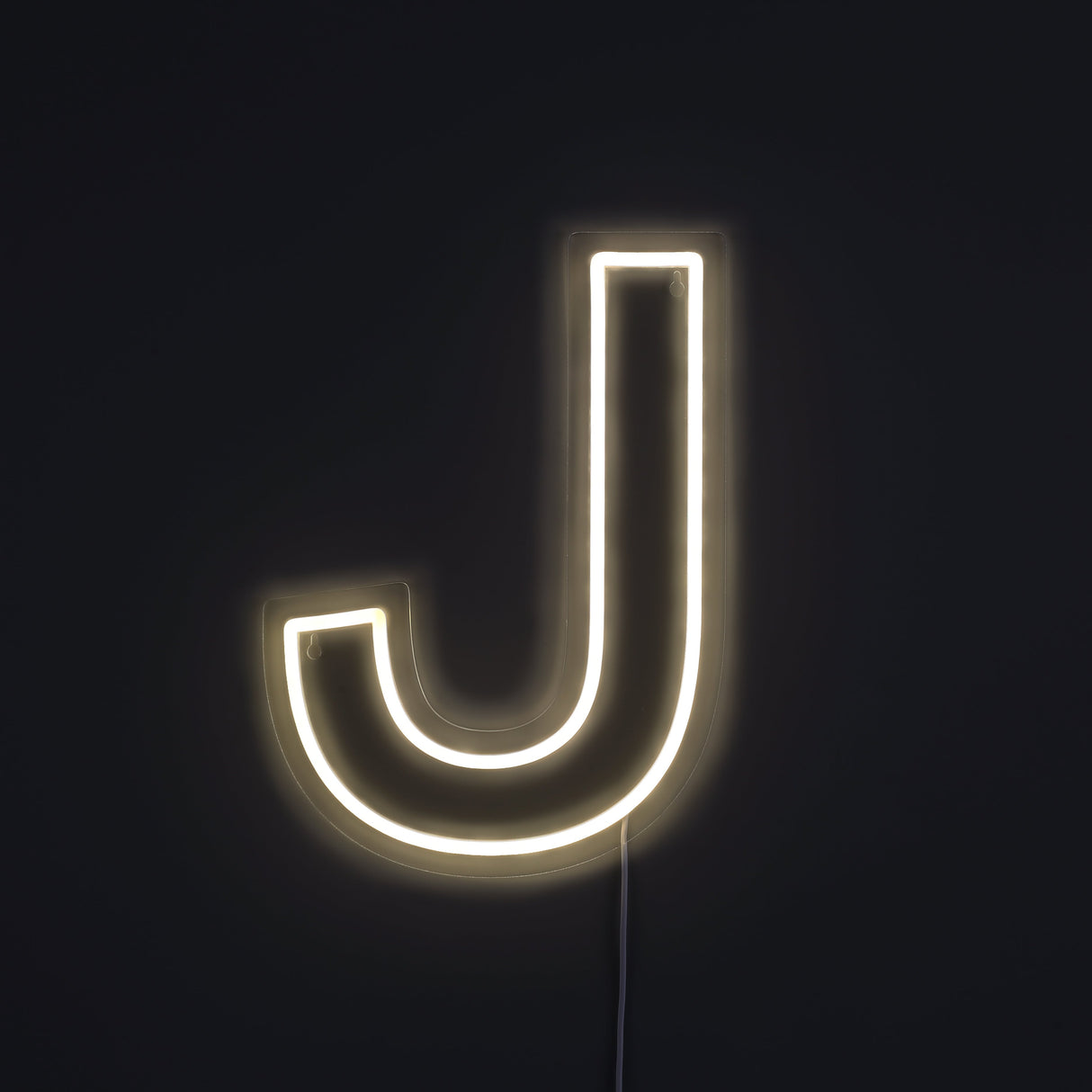 Bokstav J Neon Vegglampe