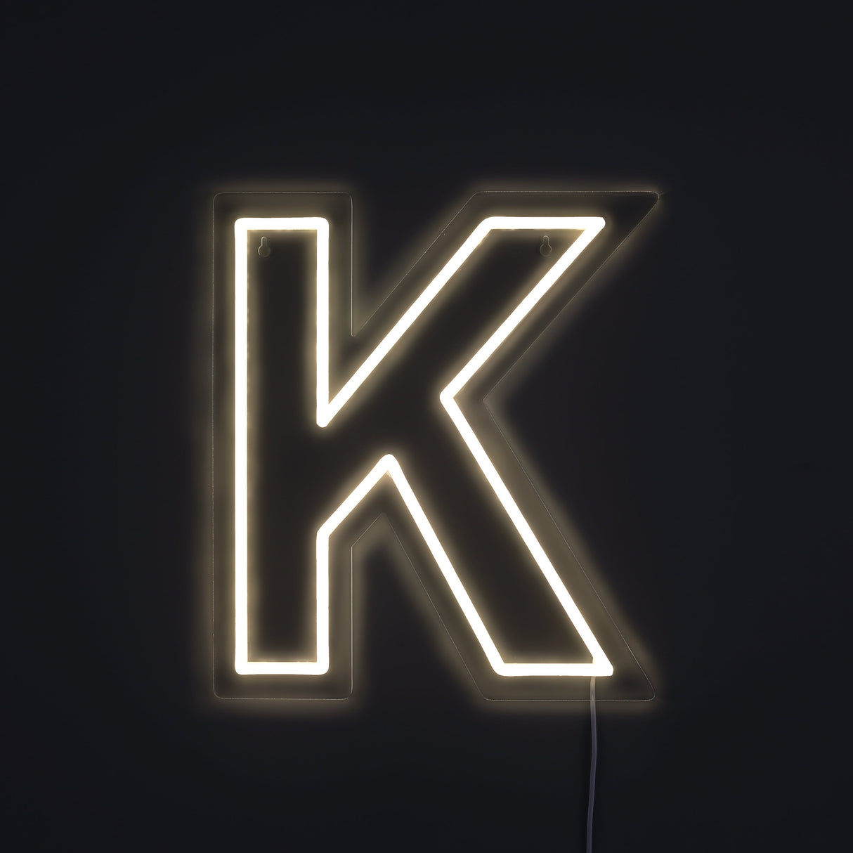 Bokstav K Neon Vegglampe