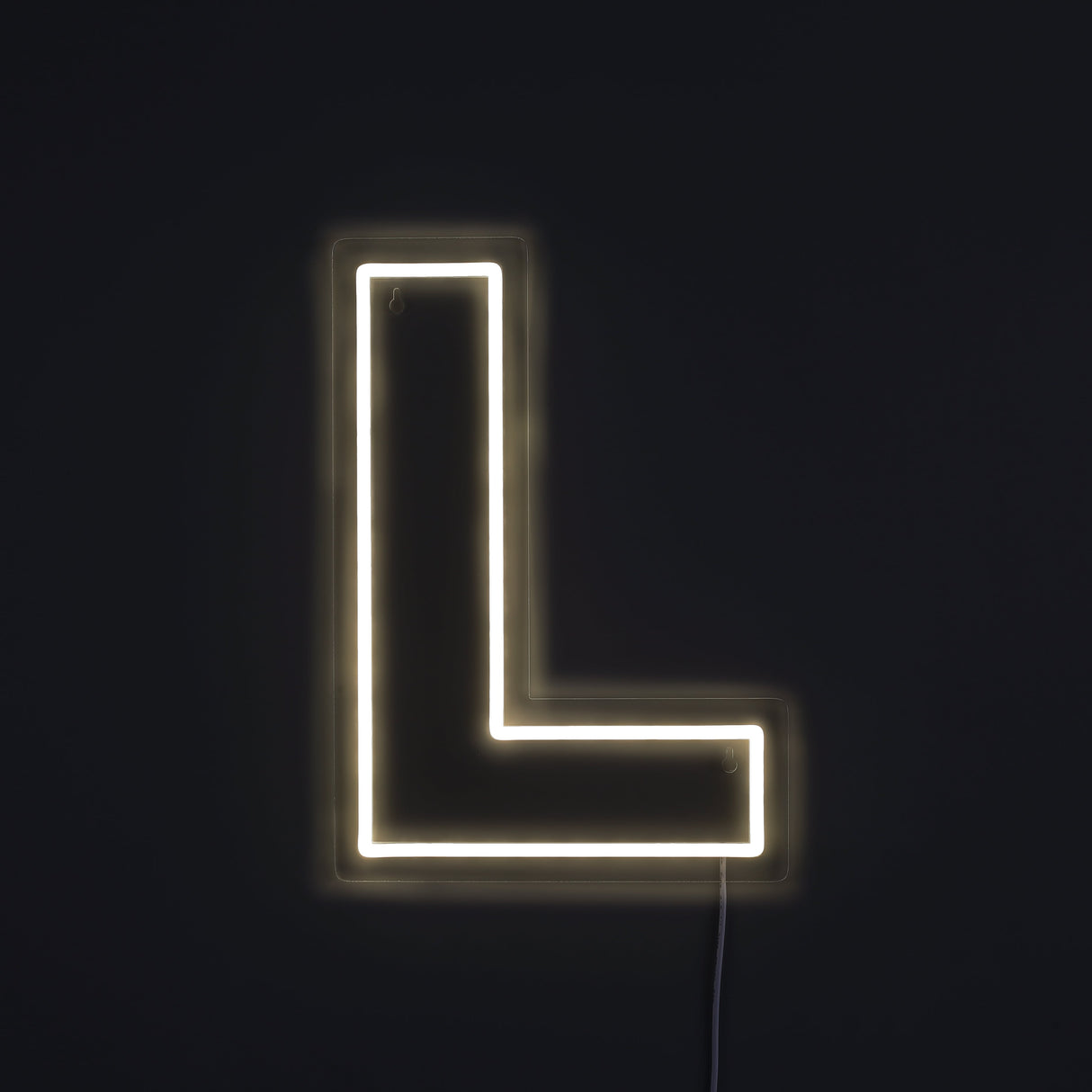Bokstav L Neon Vegglampe