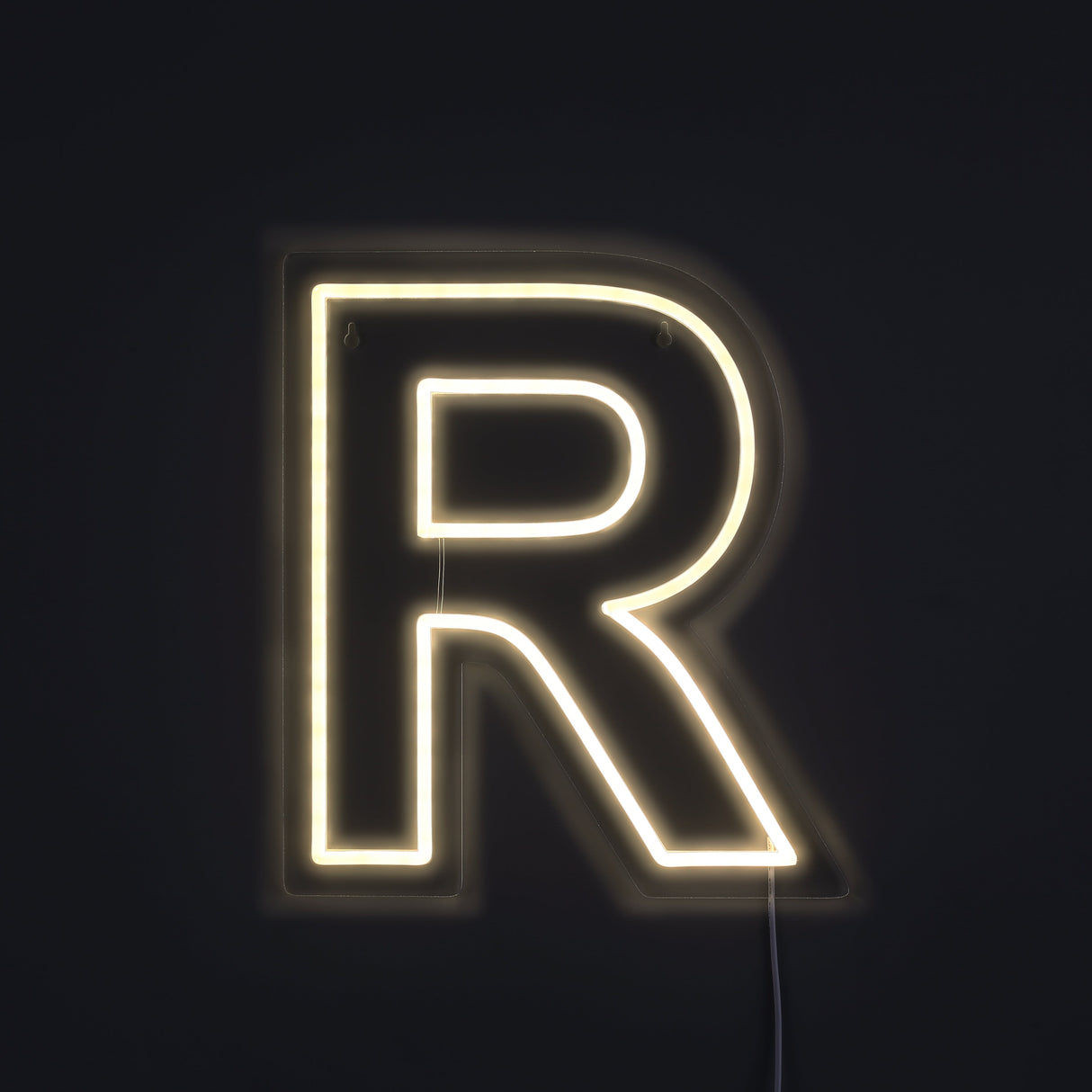 Bokstav R Neon Vegglampe
