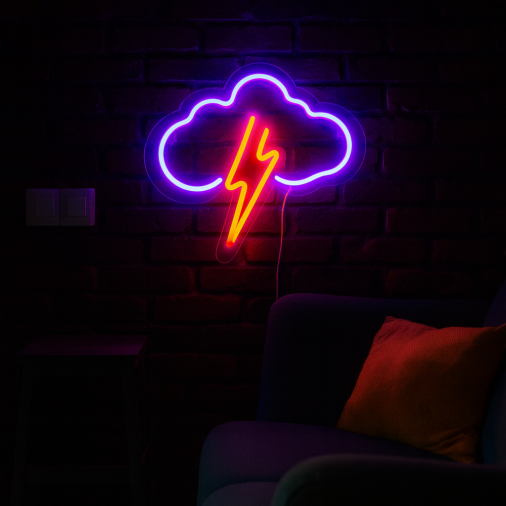 Thunder Cloud Neon Vegglampe