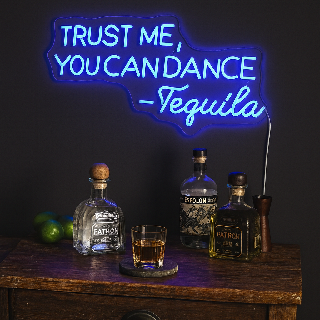 Trust Me You Can Dance Neon Vegglampe Blå