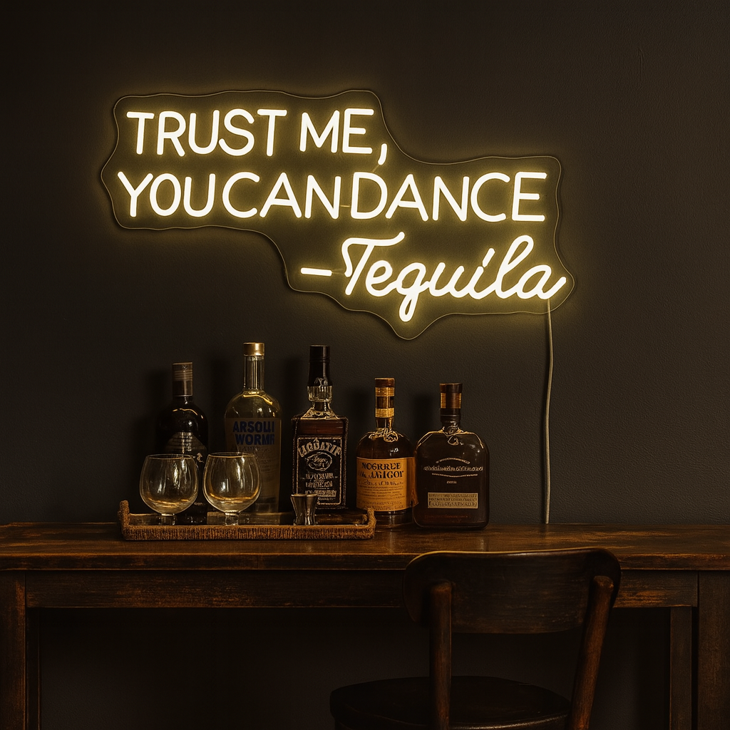 Trust Me You Can Dance Neon Vegglampe Hvit