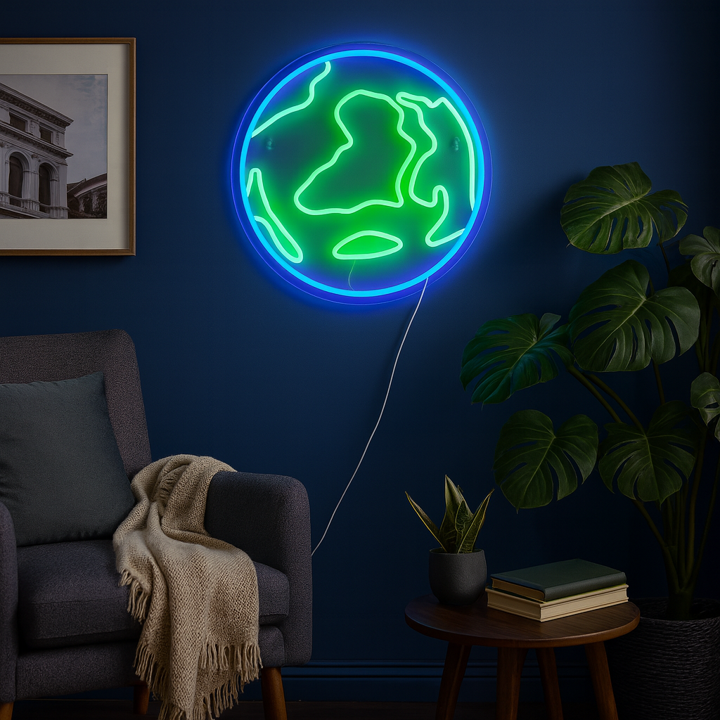 Earth Neon Vegglampe