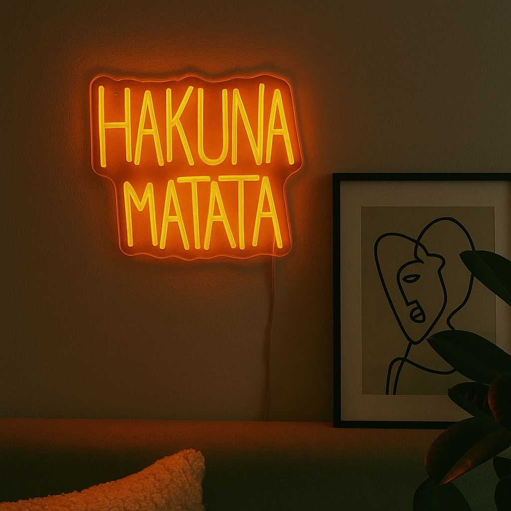 Hakuna Matata Neon Vegglampe