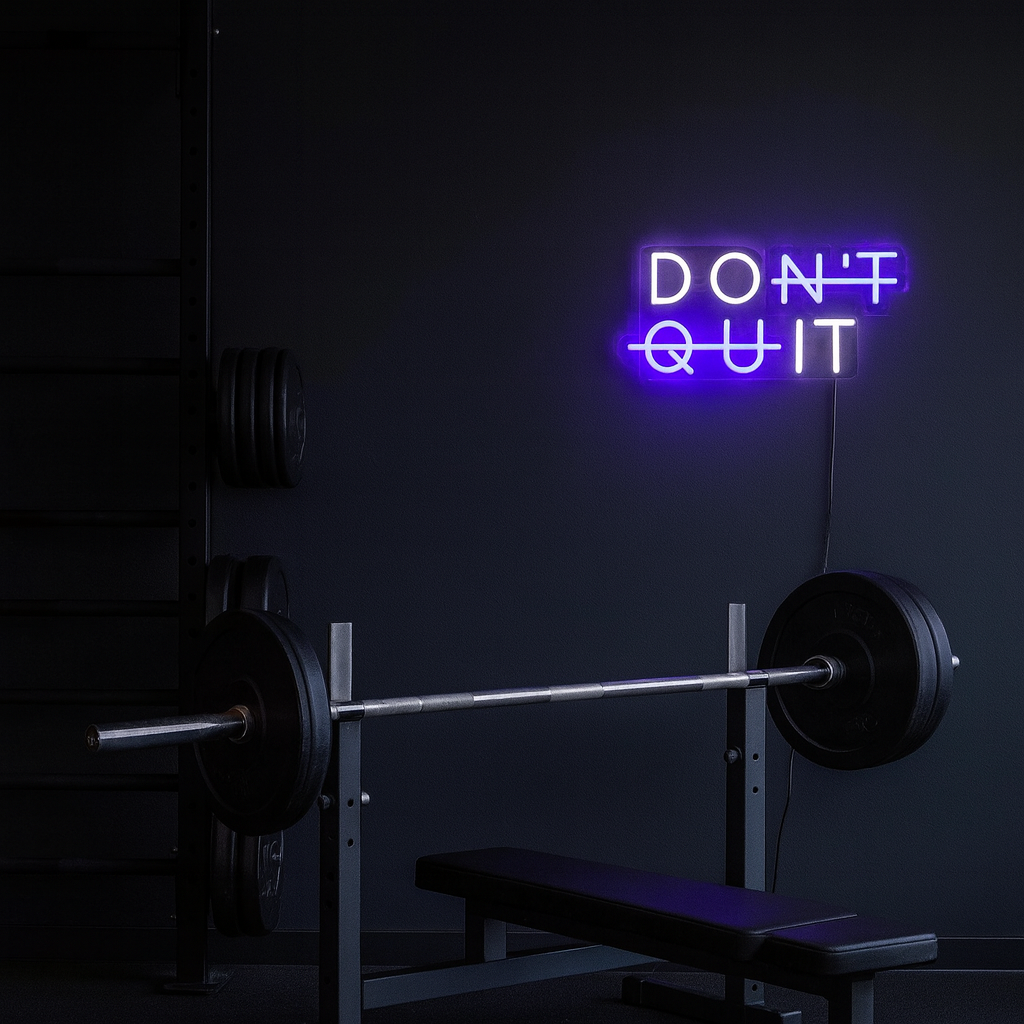 Don't Quit Neon Vegglampe Blå