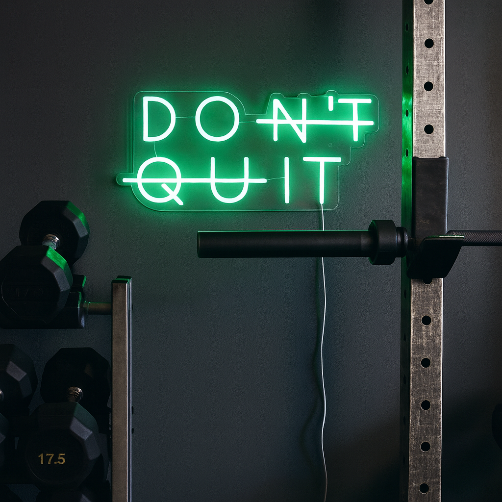 Don't Quit Neon Vegglampe Grønn
