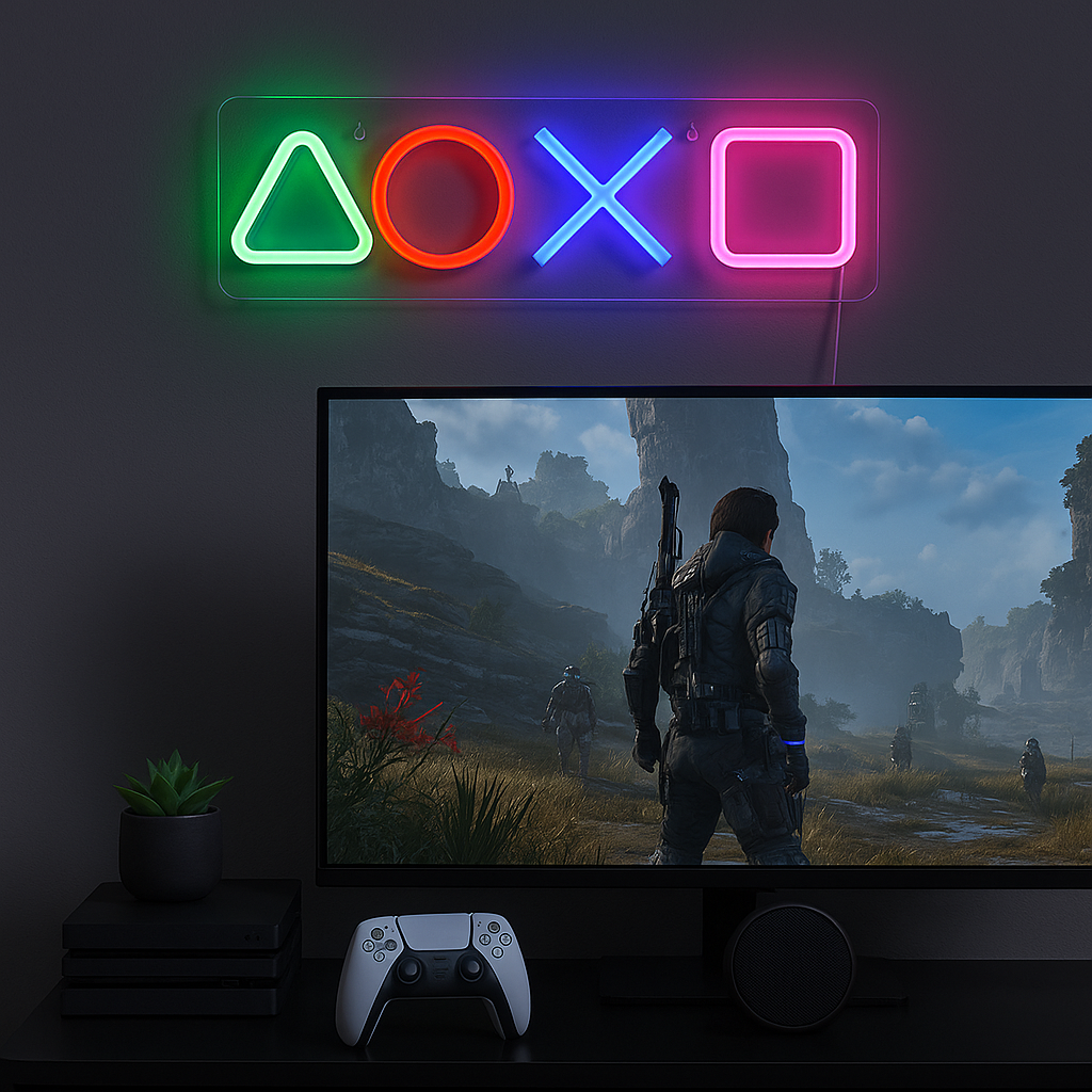 Playstation Neon Vegglampe