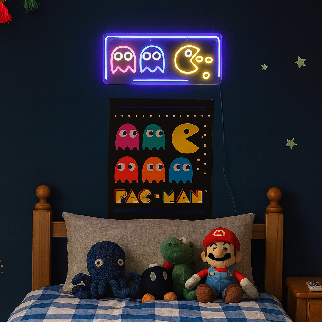 Pacman Neon Vegglampe