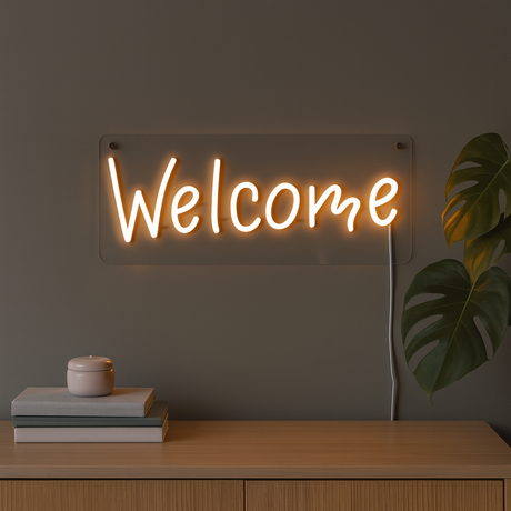 Welcome Neon Vegglampe