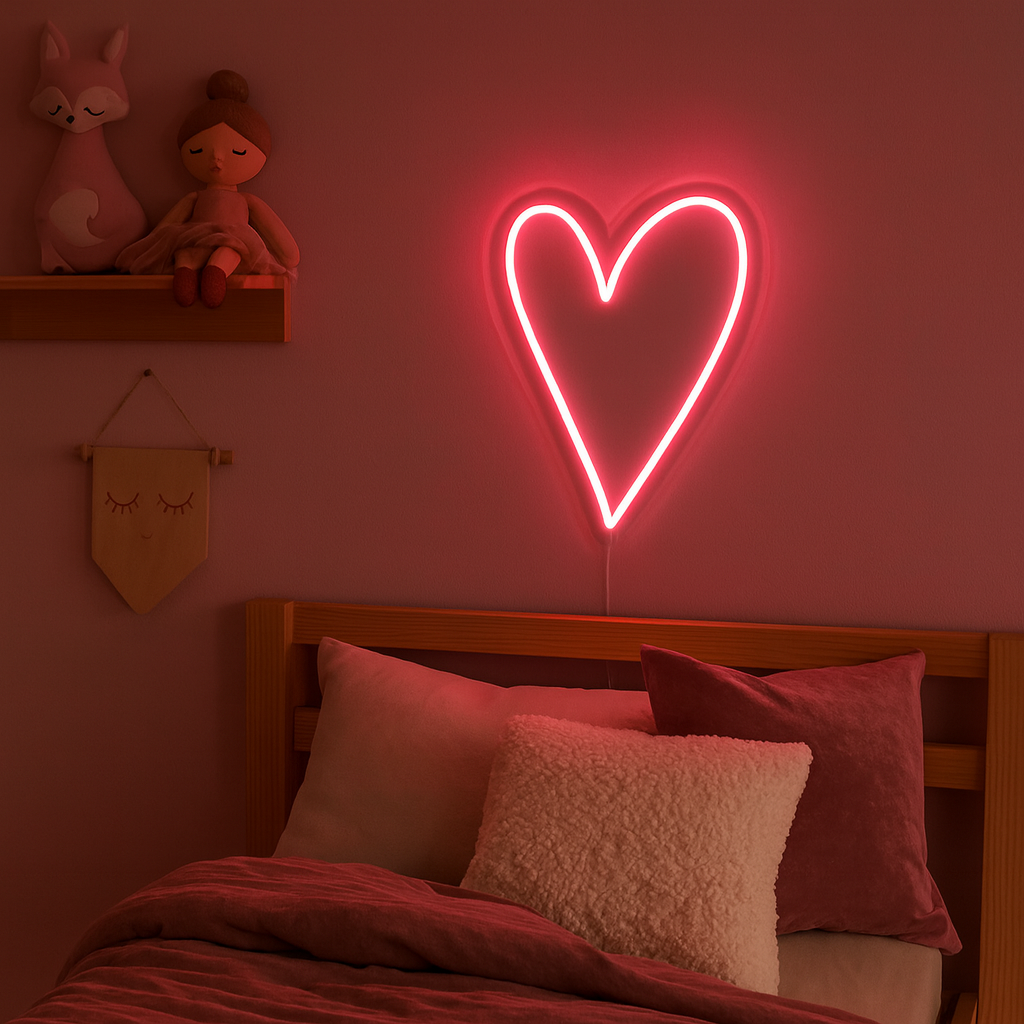 Hjerte Neon Vegglampe